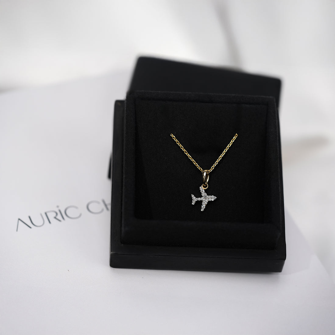 Pavé Airplane Diamond Pendant