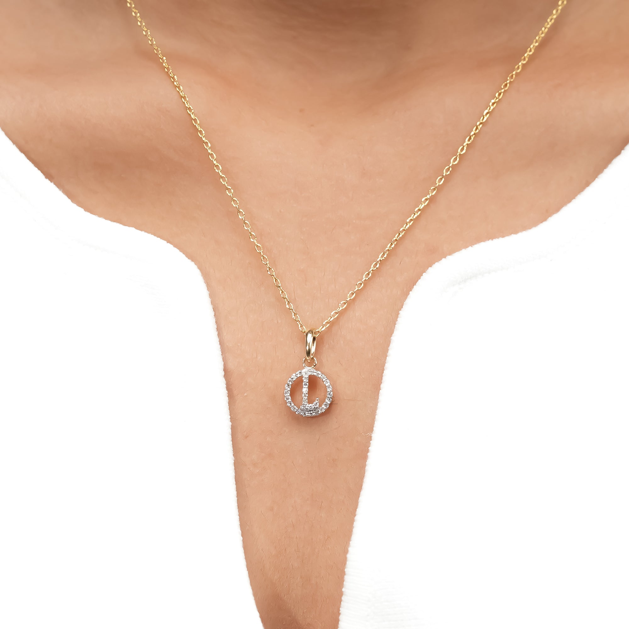 Custom Letter Diamond Pendant