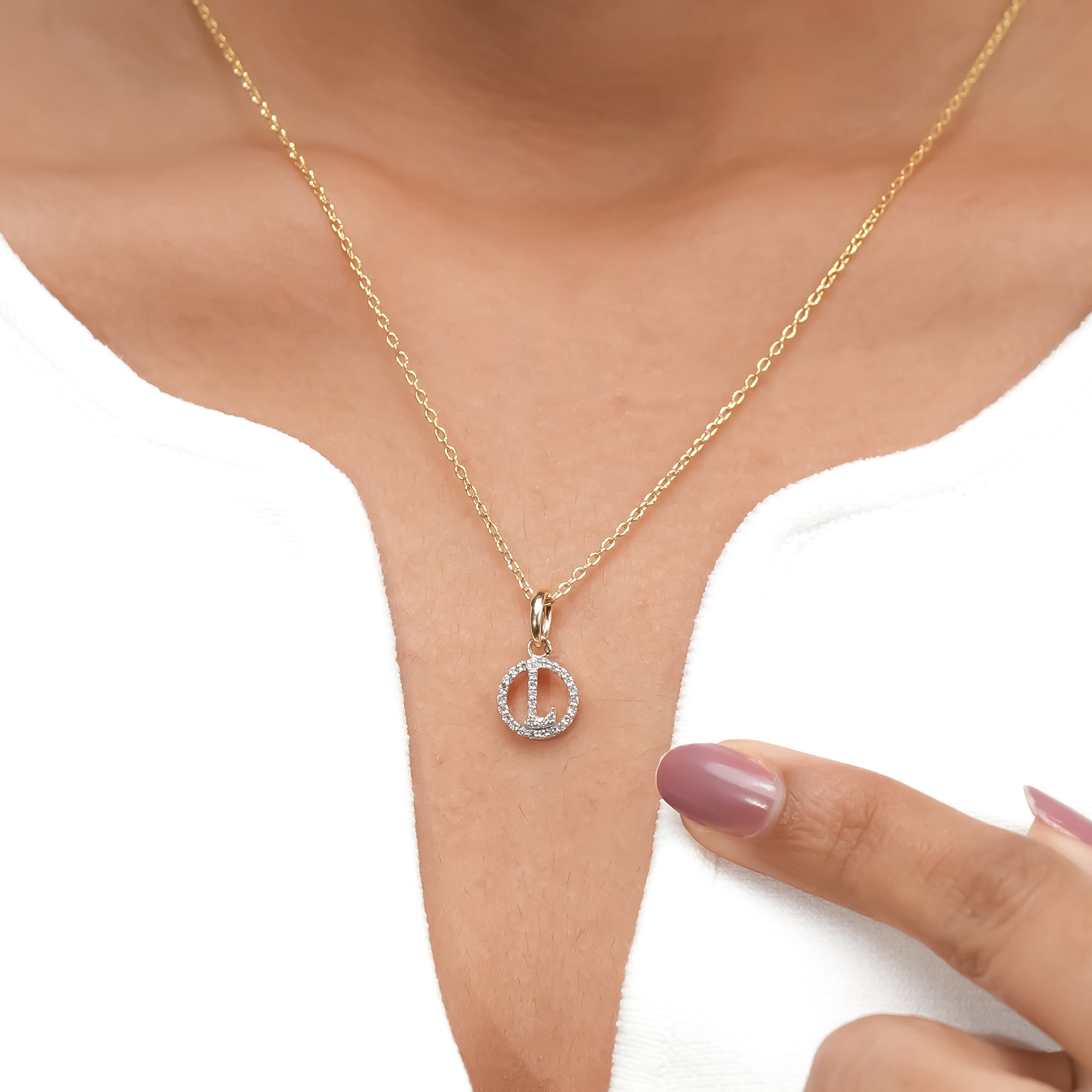 Custom Letter Diamond Pendant