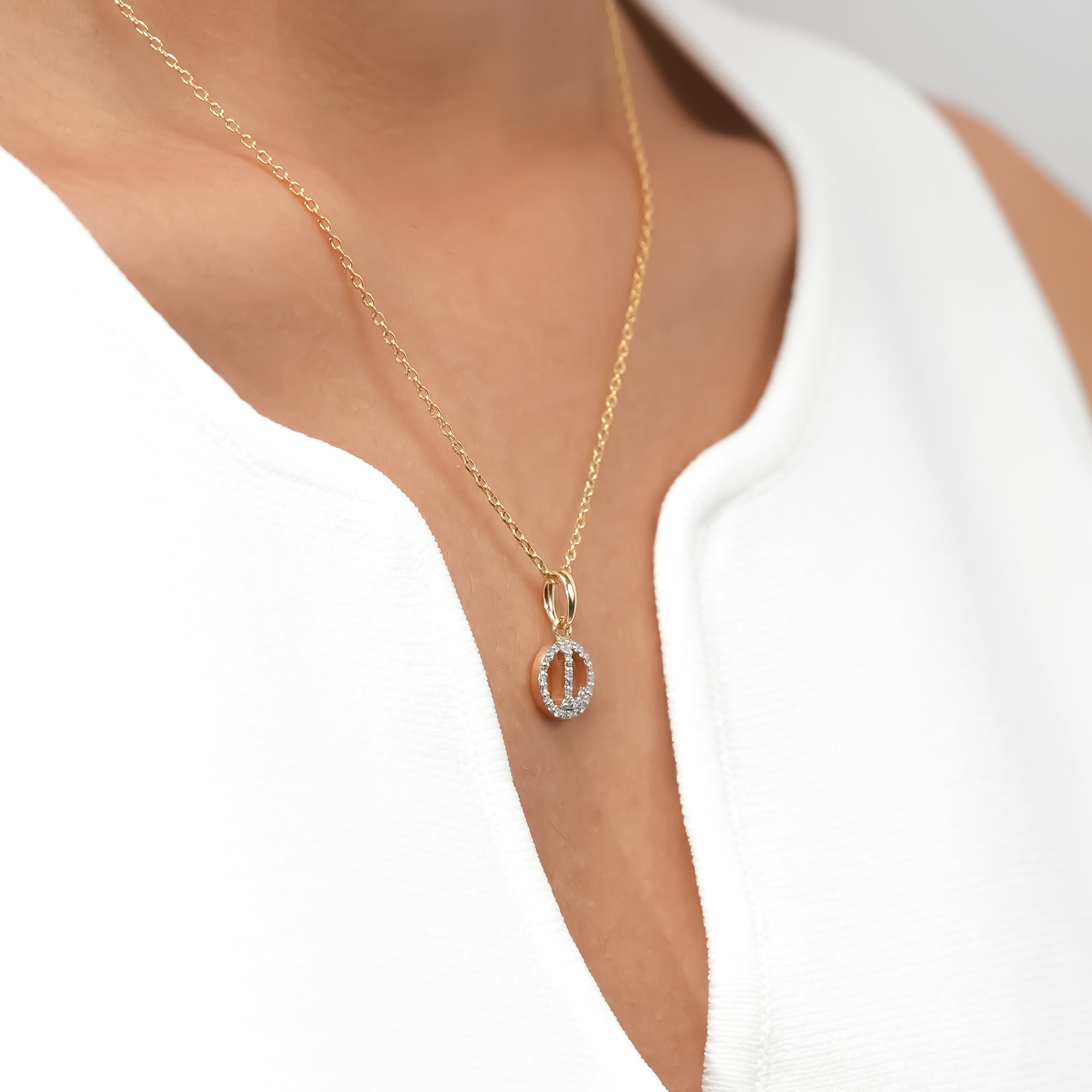 Custom Letter Diamond Pendant