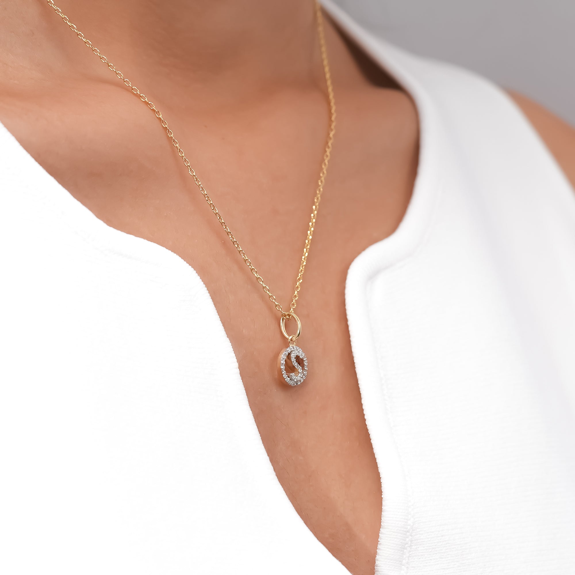 Custom Letter Diamond Pendant