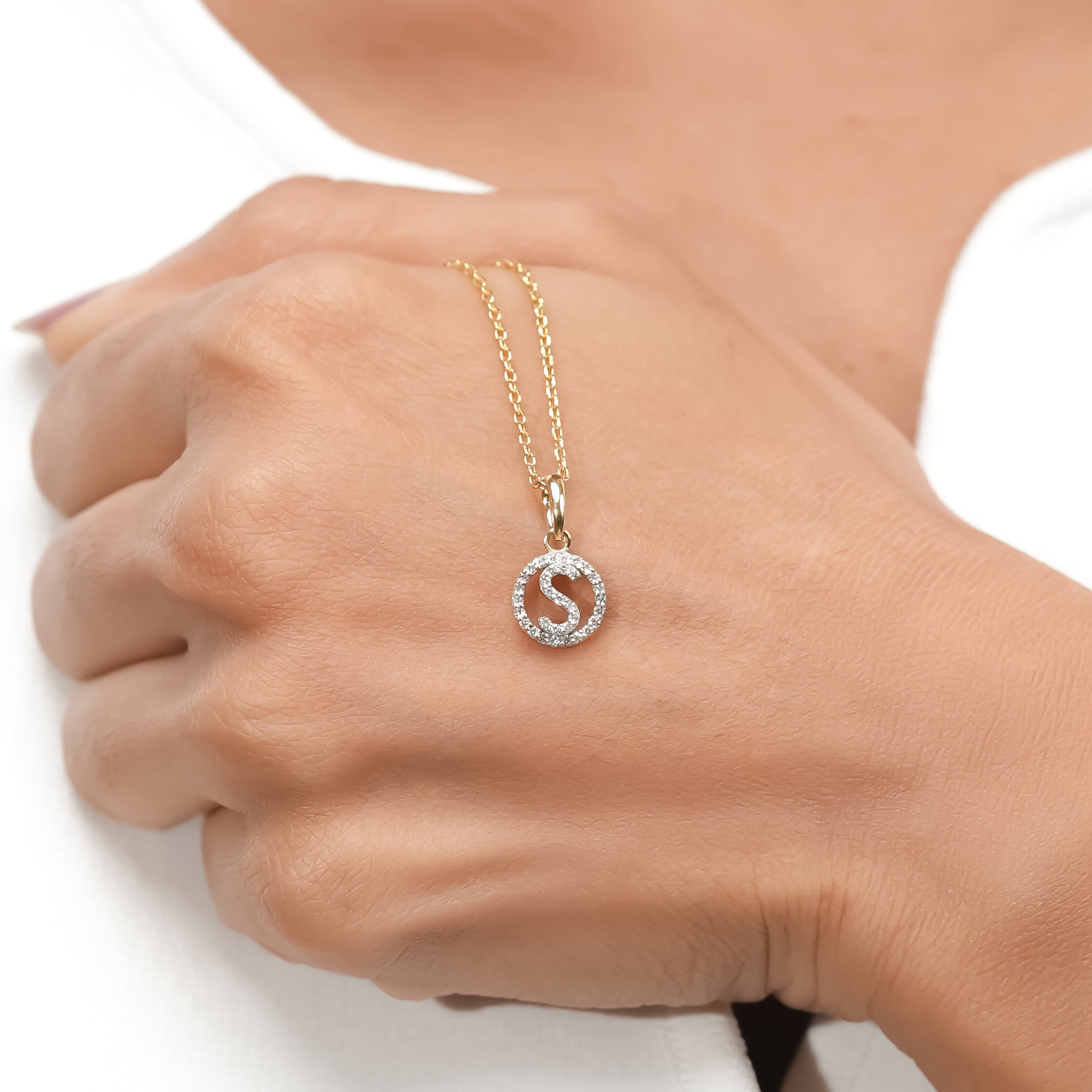 Custom Letter Diamond Pendant