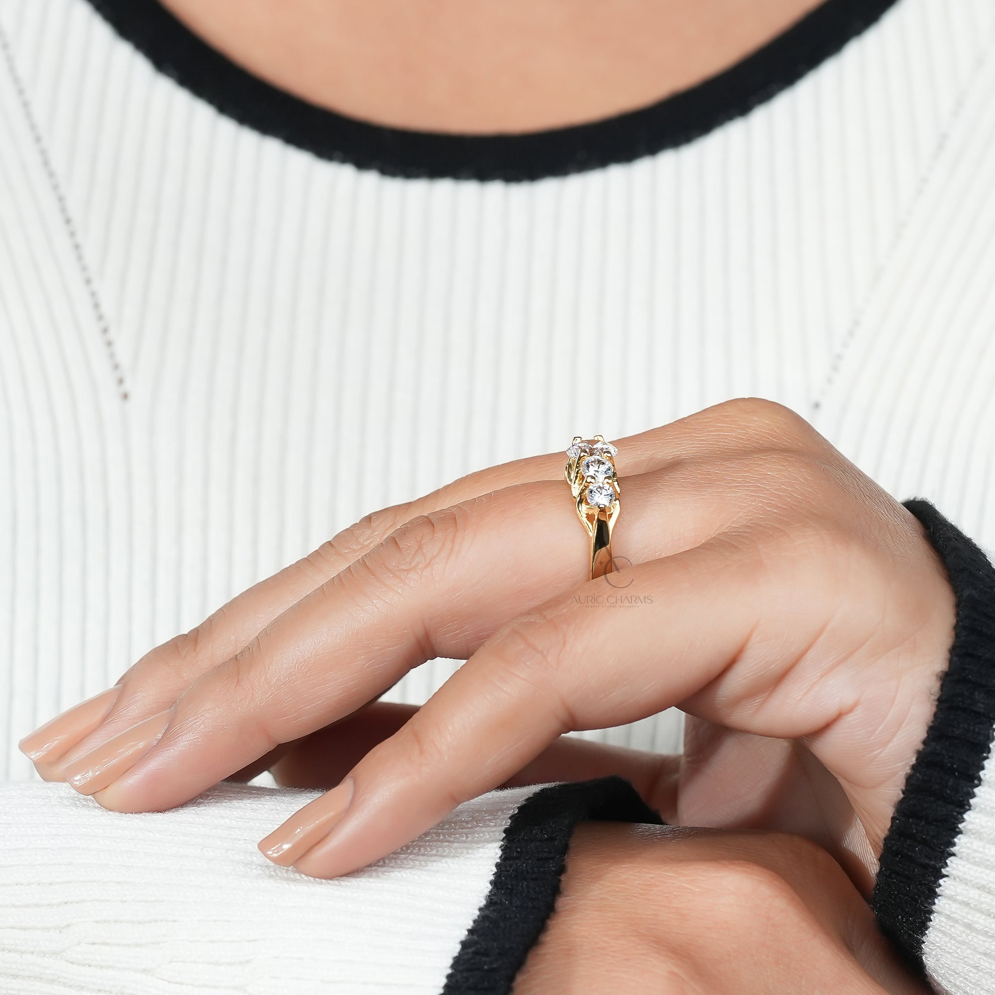 Elaria Five-Stone Brilliant Lab Diamond Ring