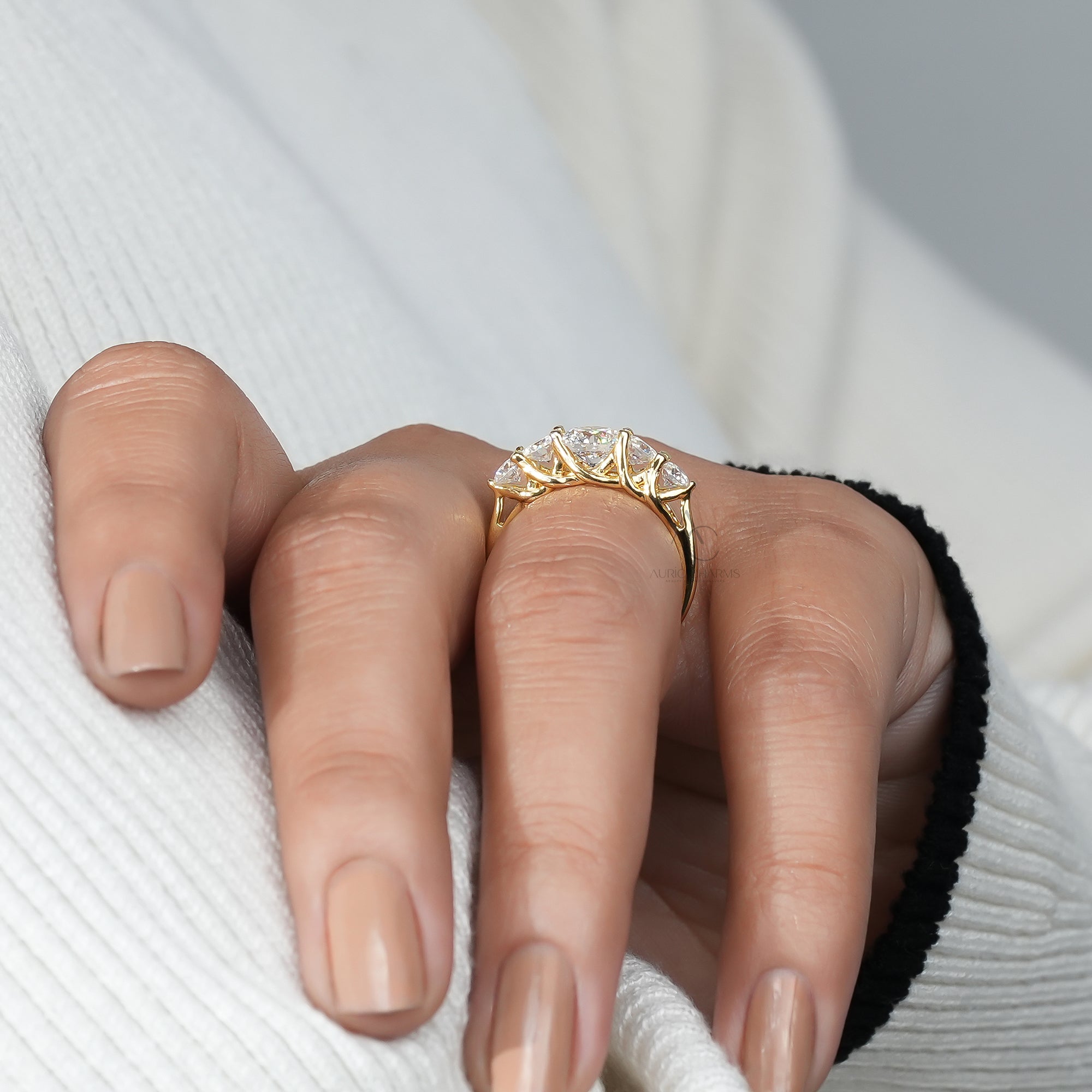 Elaria Five-Stone Brilliant Lab Diamond Ring