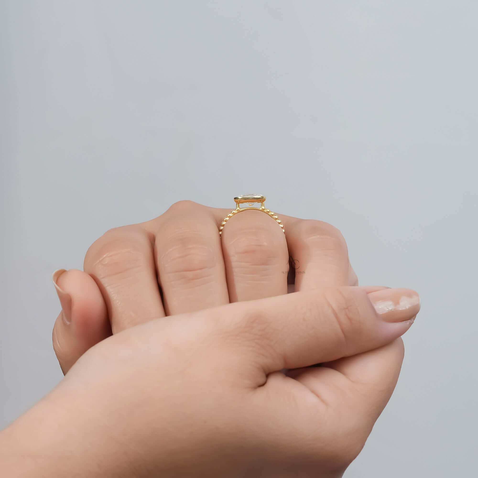 Classic Bezel Set Solitaire Oval Cut Lab Grown Diamond Engagement Ring