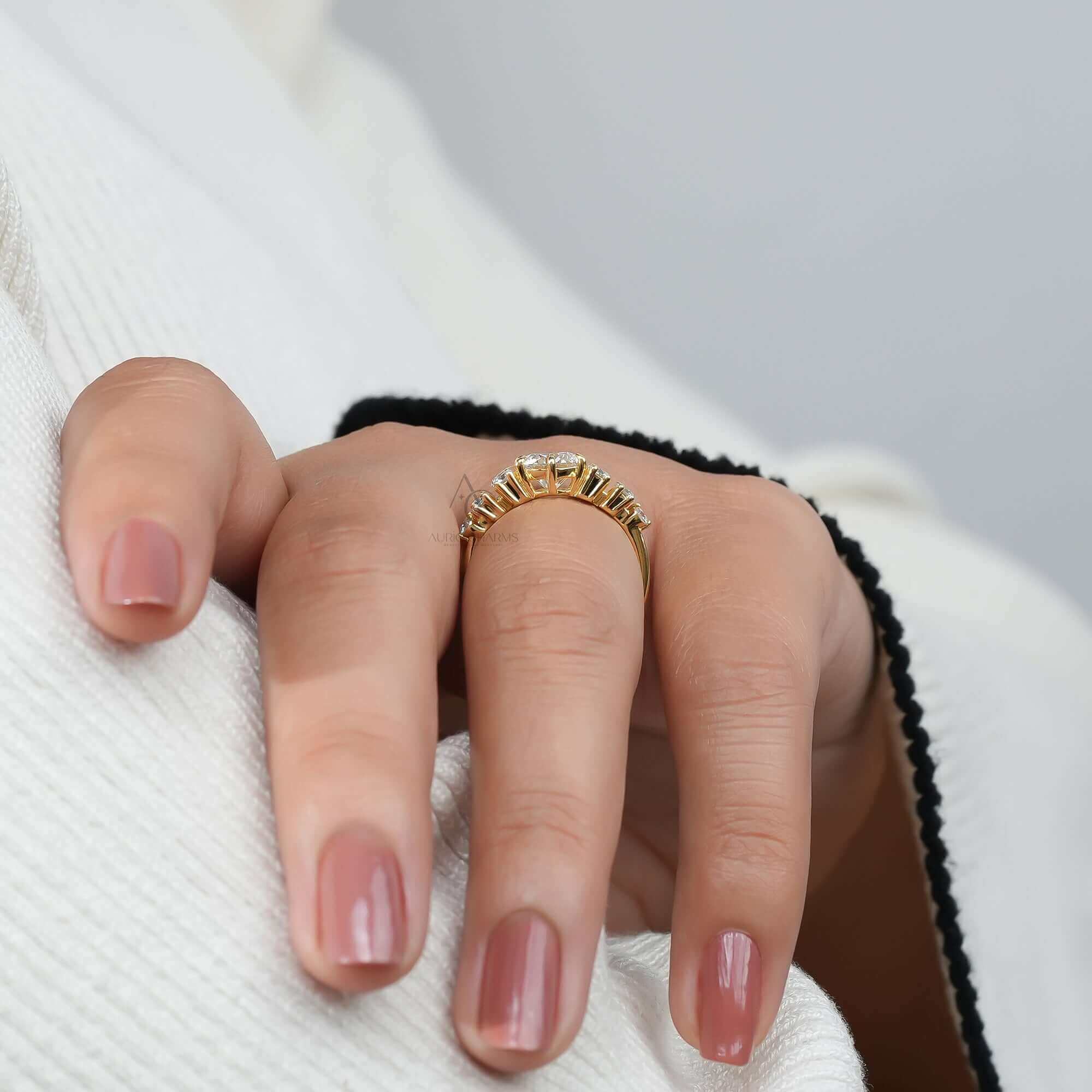 Celestia Round Diamond Celebrity Engagement Ring