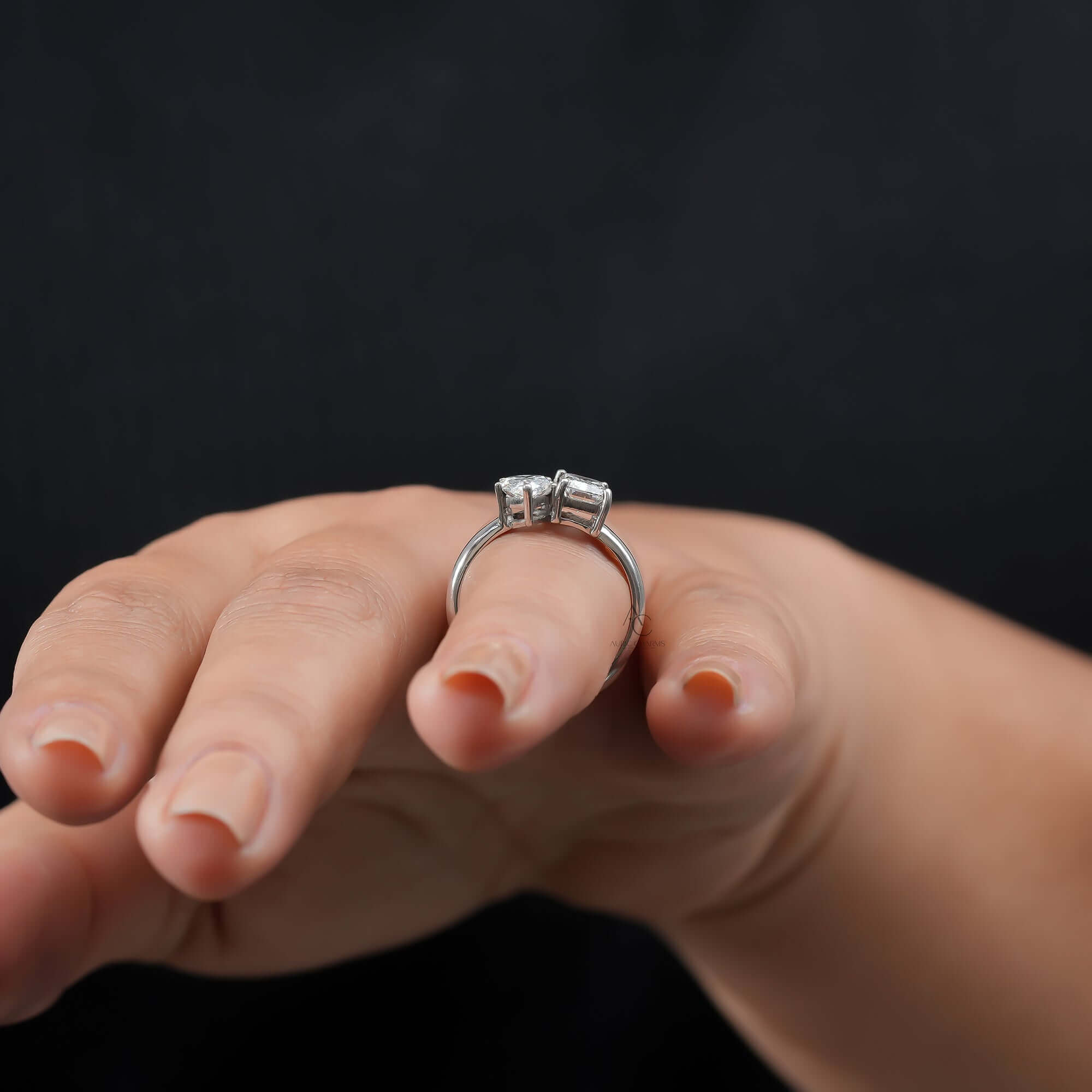 Toi et Moi Emerald & Pear Lab-Grown Diamond Ring