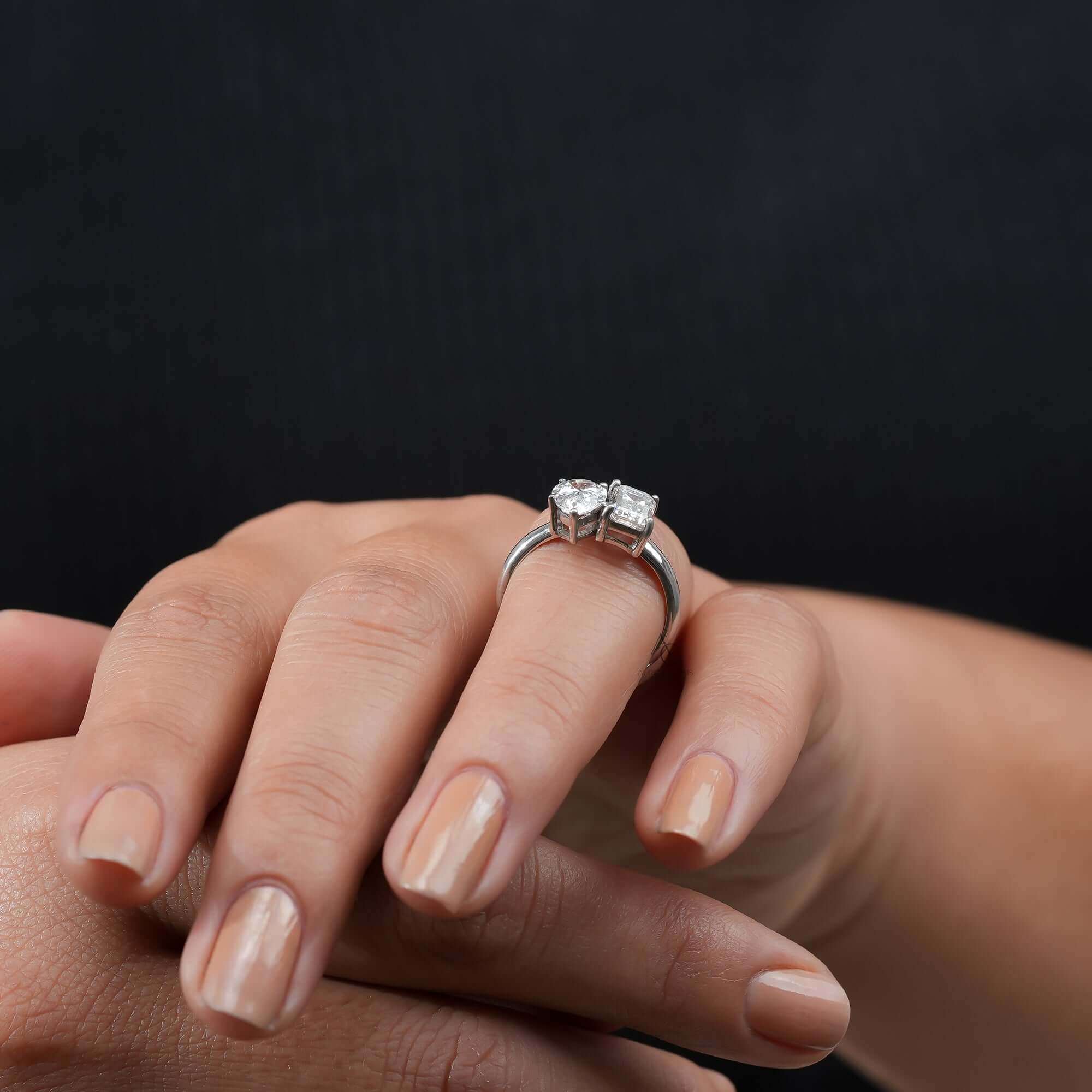 Toi et Moi Emerald & Pear Lab-Grown Diamond Ring