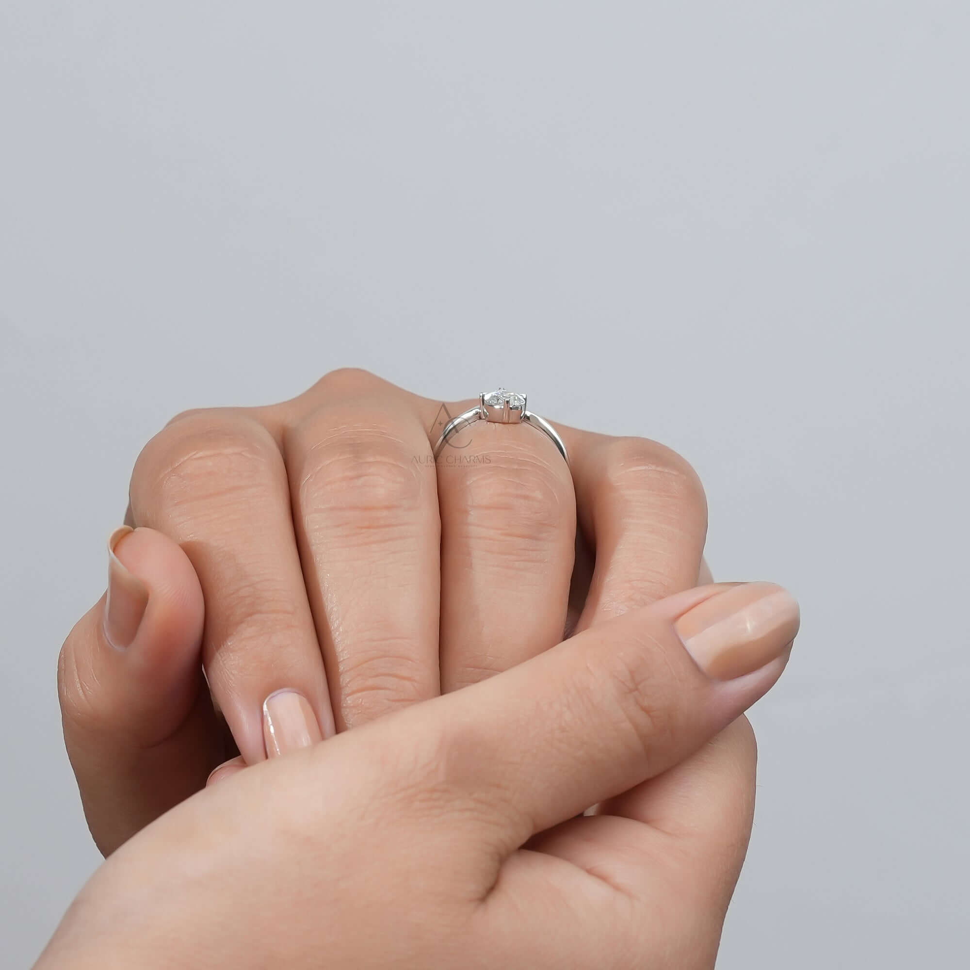 Seraphina Pear Crown Solitaire Lab-Grown Diamond Ring