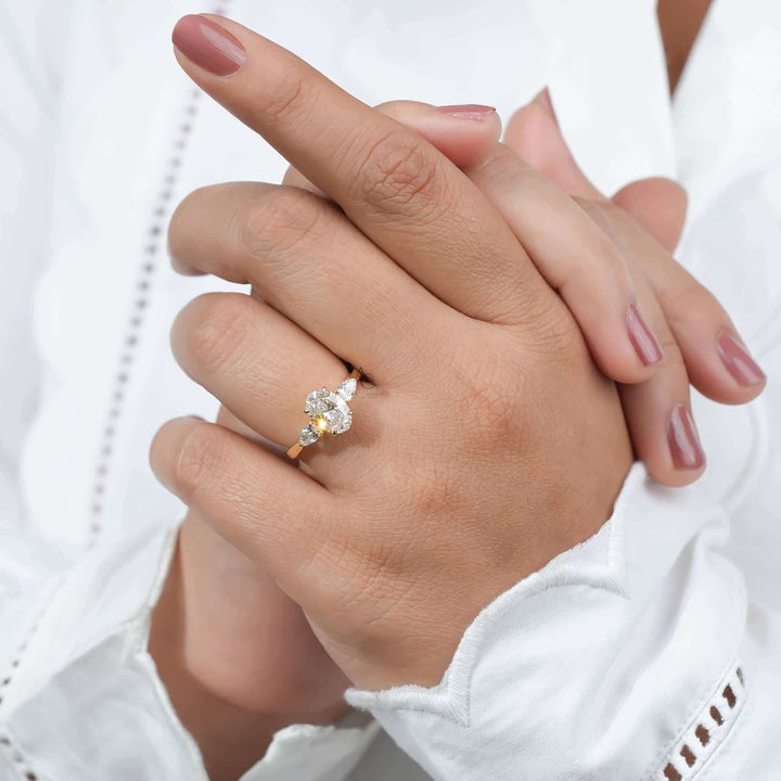 Eterna Oval Diamond Three-Stone Ring