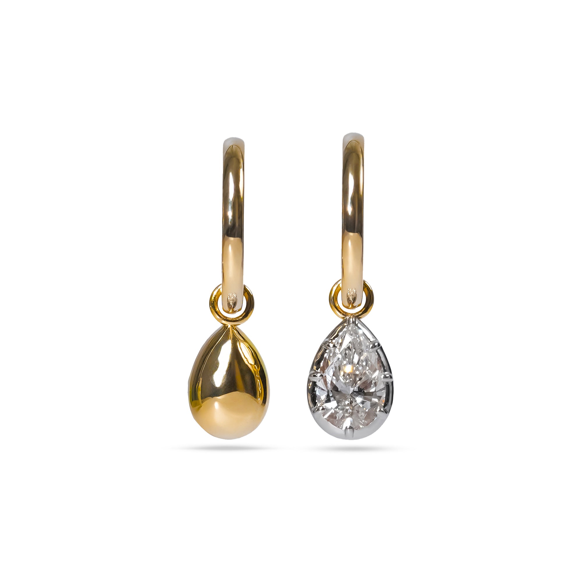 Double Teardrop Pear Diamond Drop Earrings
