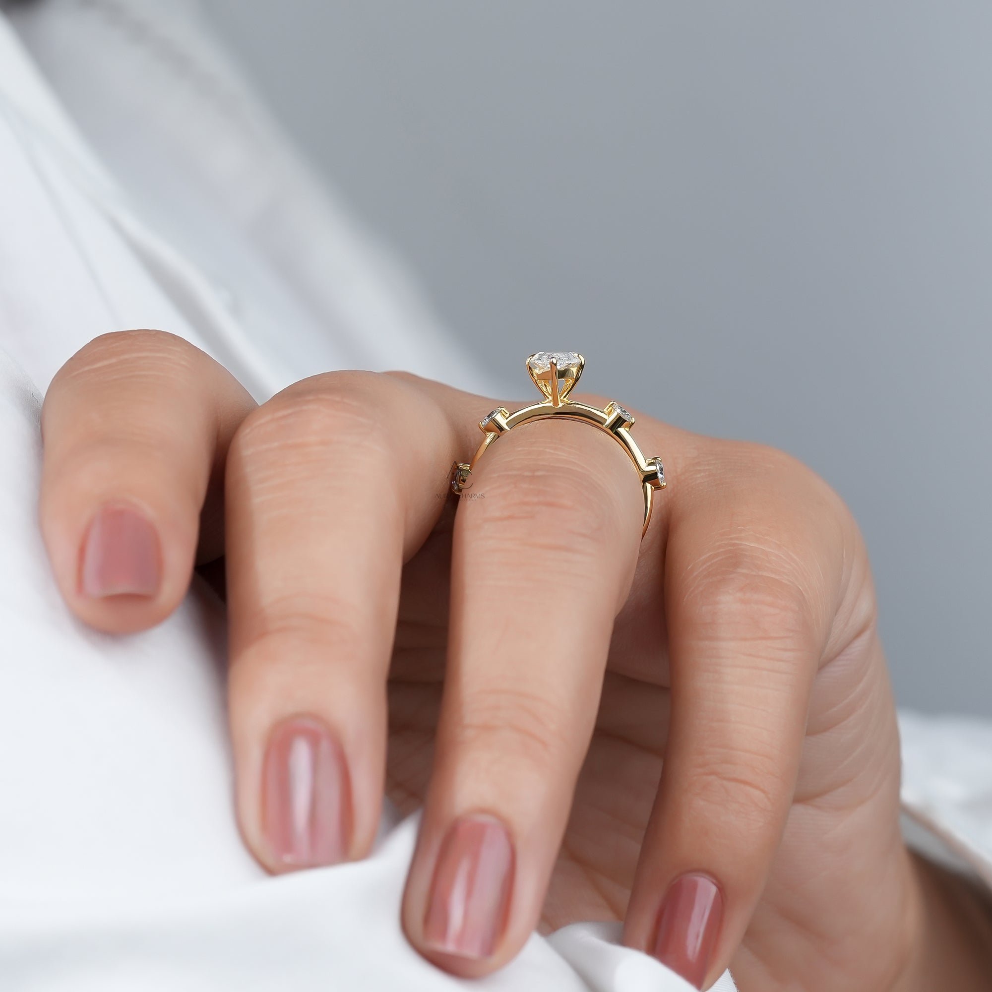 Luna Pear Solitaire Lab-Grown Diamond Ring