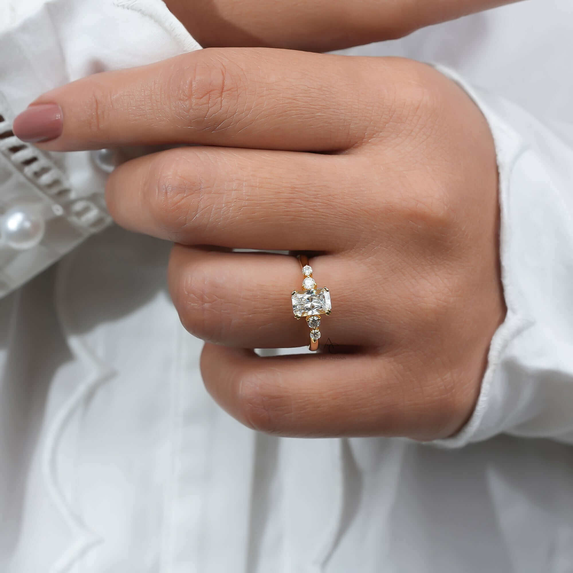 Radiant Cut Five-Stone Lab-Grown Diamond Ring