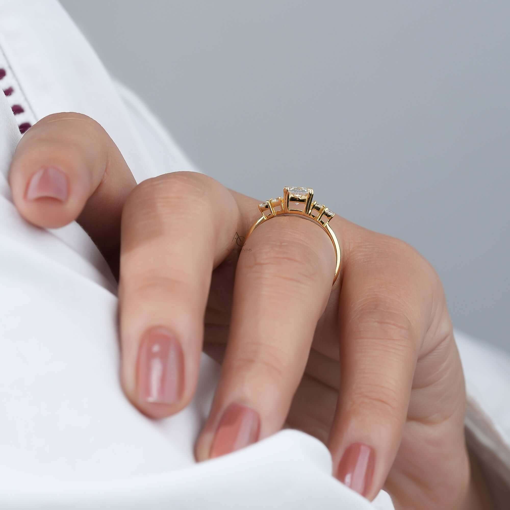 Radiant Cut Five-Stone Lab-Grown Diamond Ring
