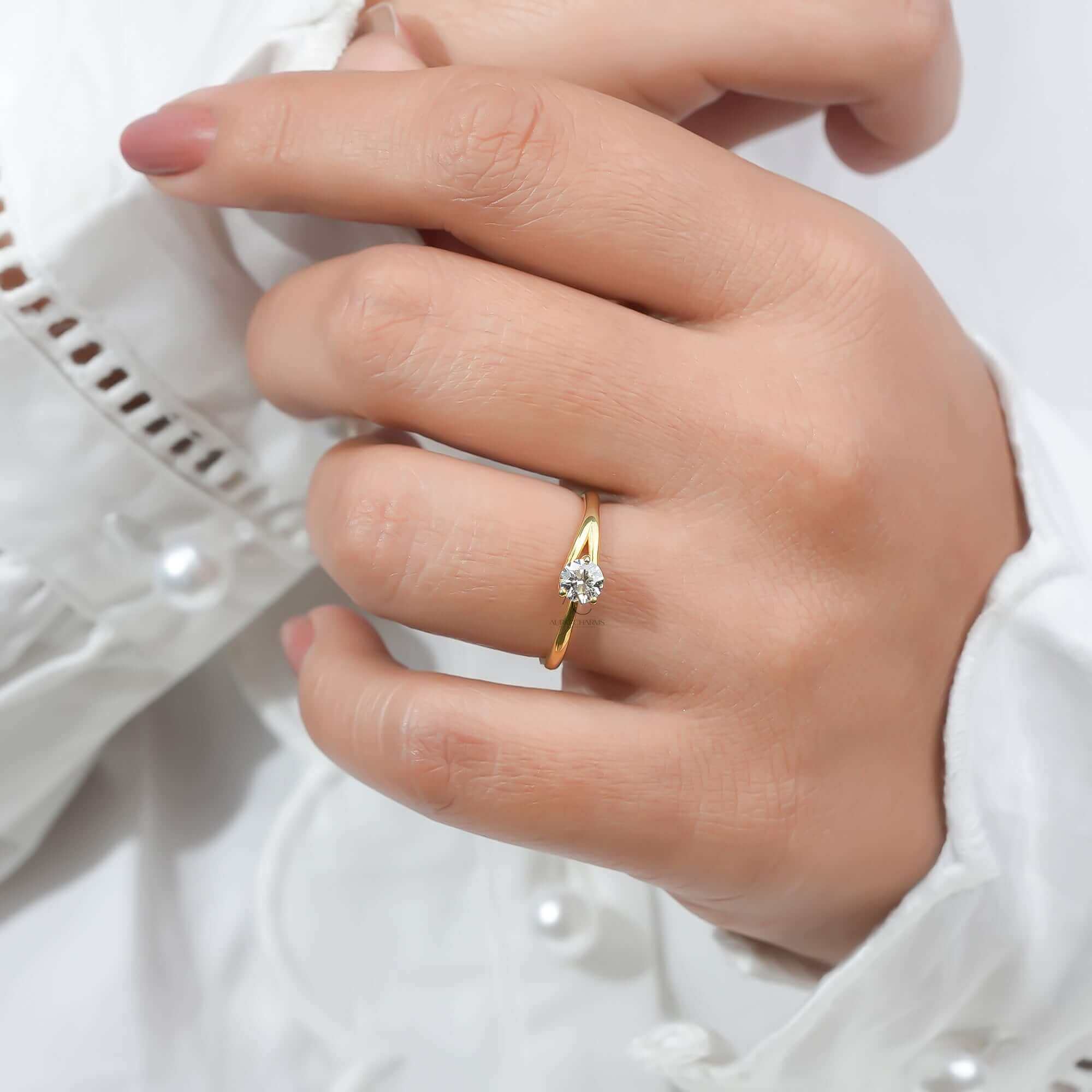 Ievy Serene Sparkler Lab-Grown Bridal Solitaire Ring