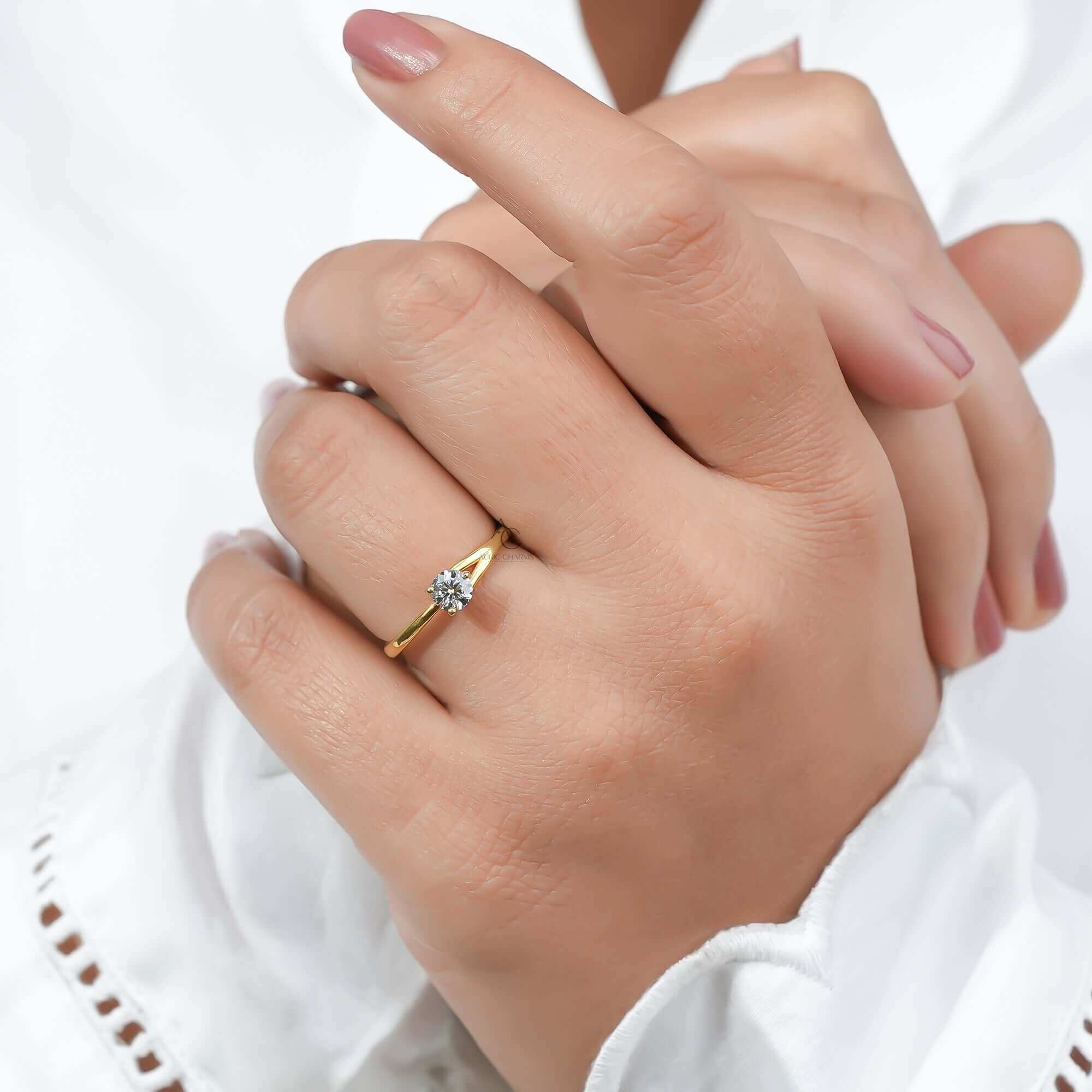 Ievy Serene Sparkler Lab-Grown Bridal Solitaire Ring