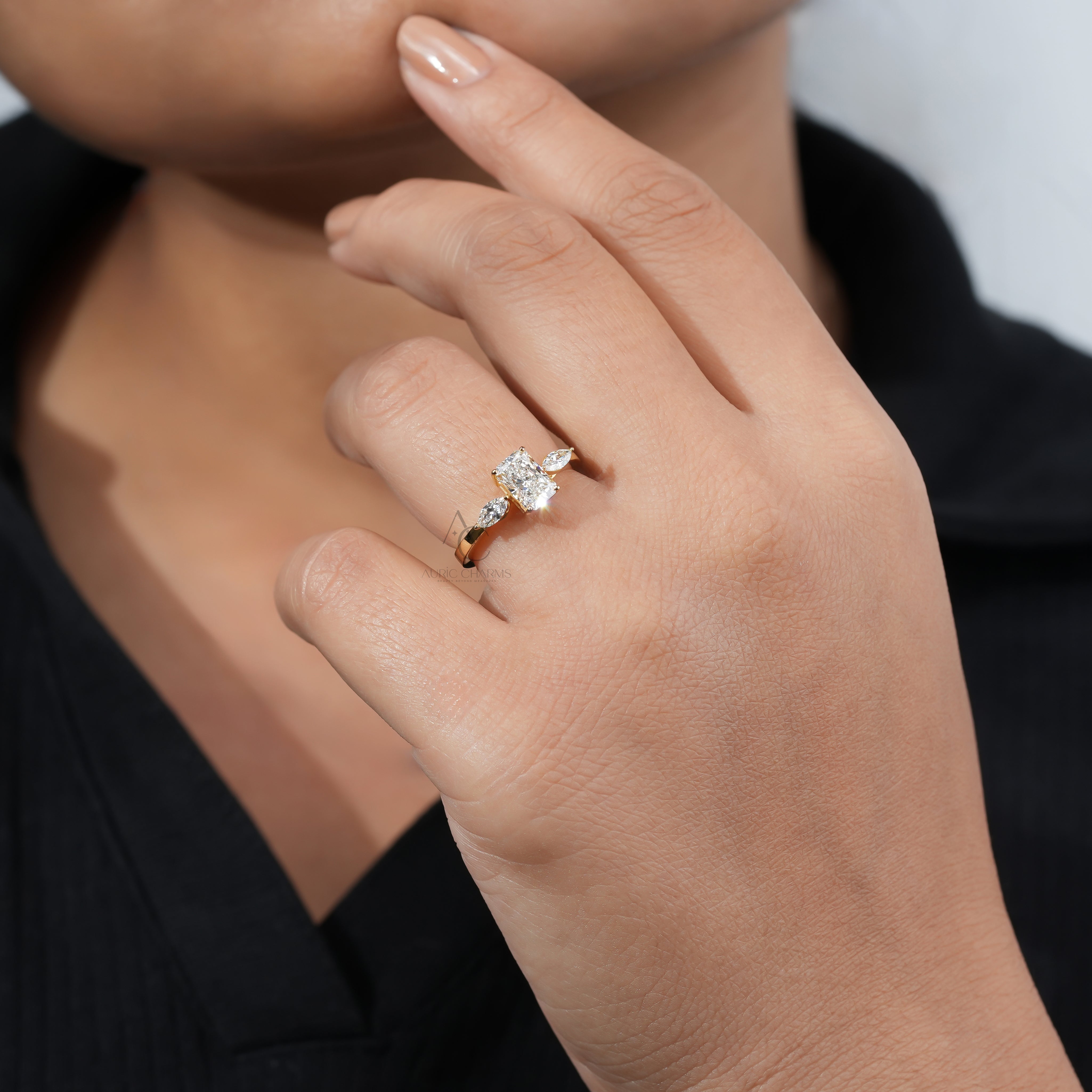 Aurora Lux Radiant & Marquise Lab-Grown Diamond Ring