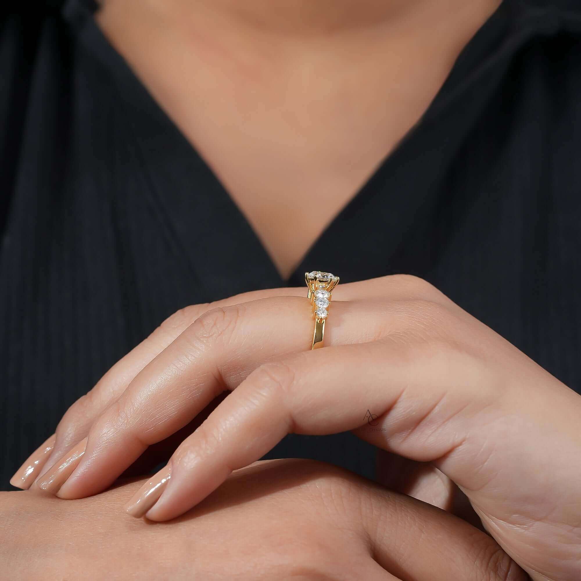 Muse Seven-Stone Lab Diamond Ring in Gold