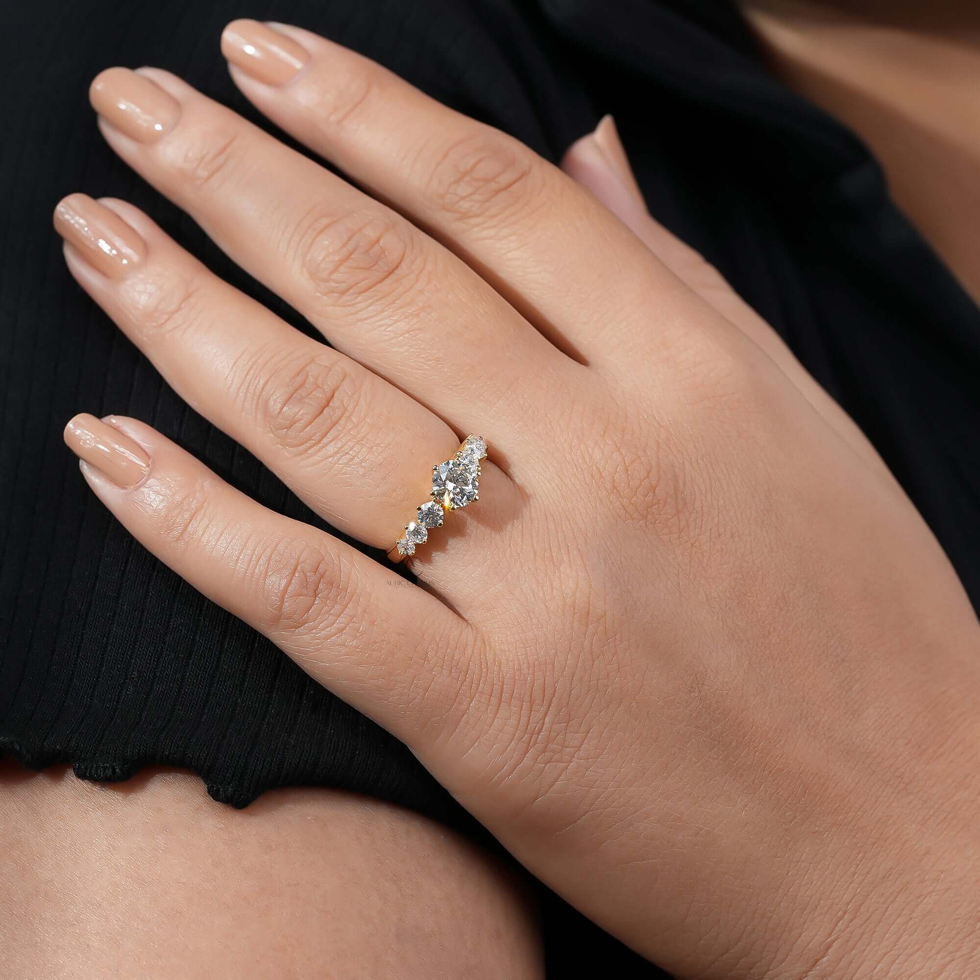 Muse Seven-Stone Lab Diamond Ring in Gold