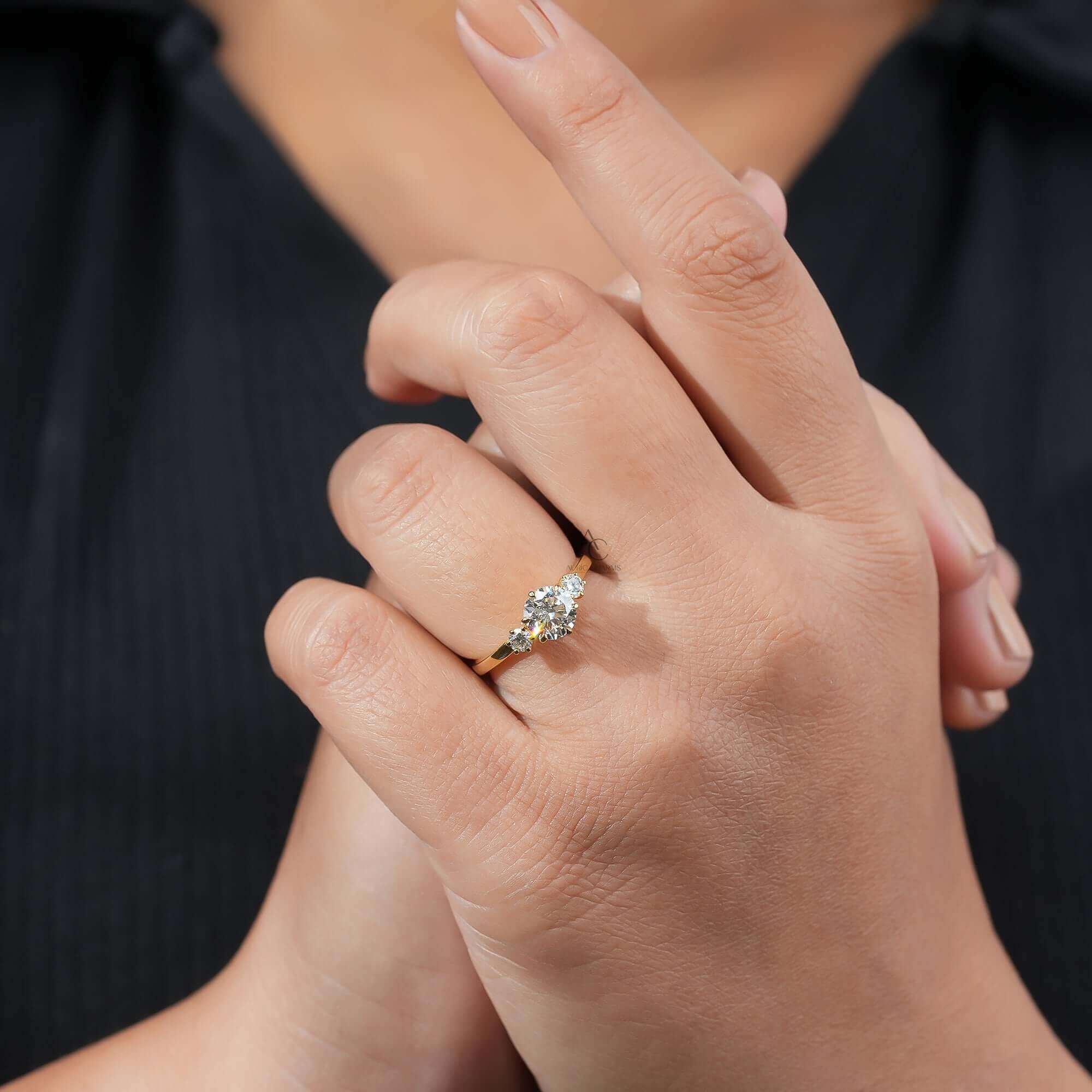 Triluna Three-Stone Lab-Grown Diamond Ring