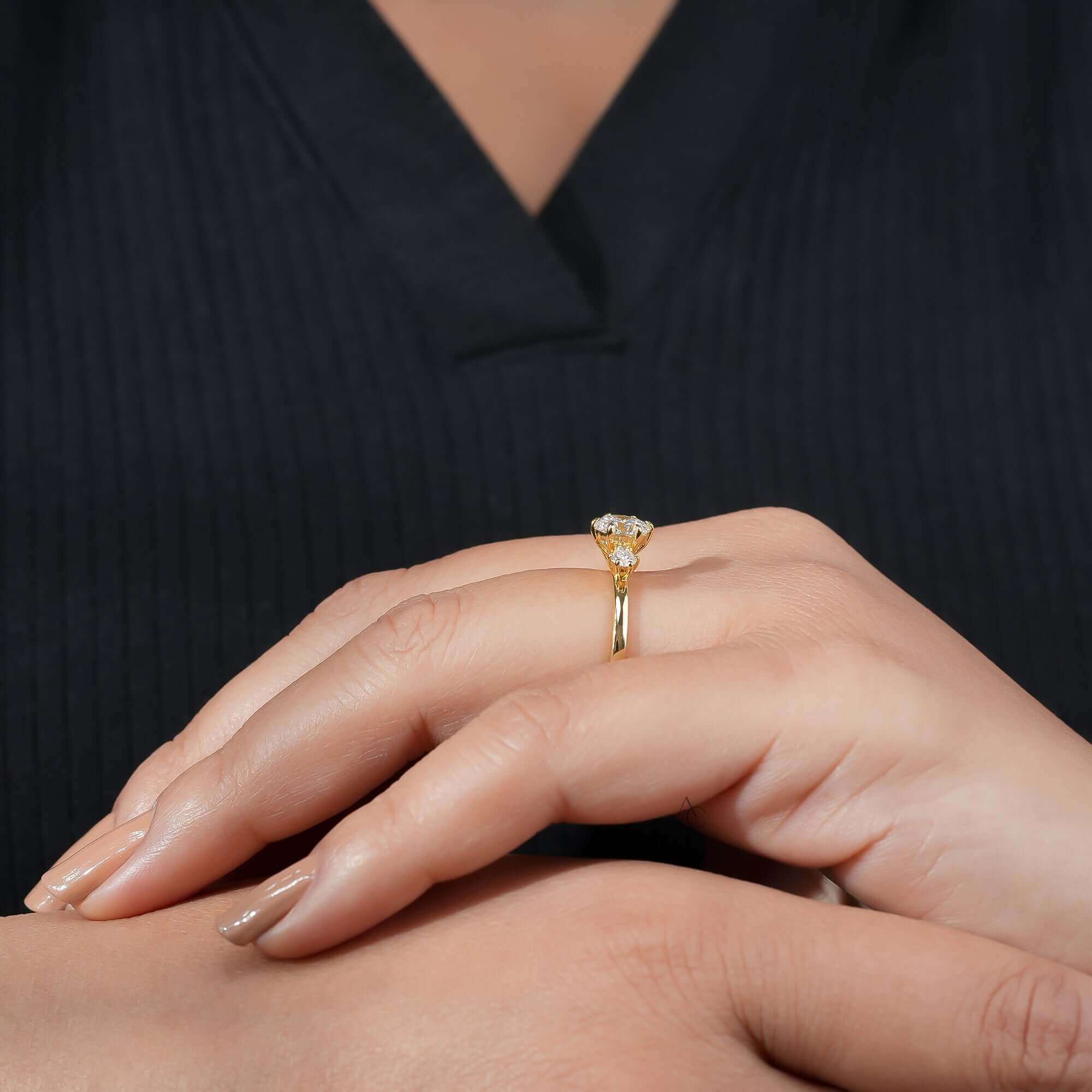 Triluna Three-Stone Lab-Grown Diamond Ring