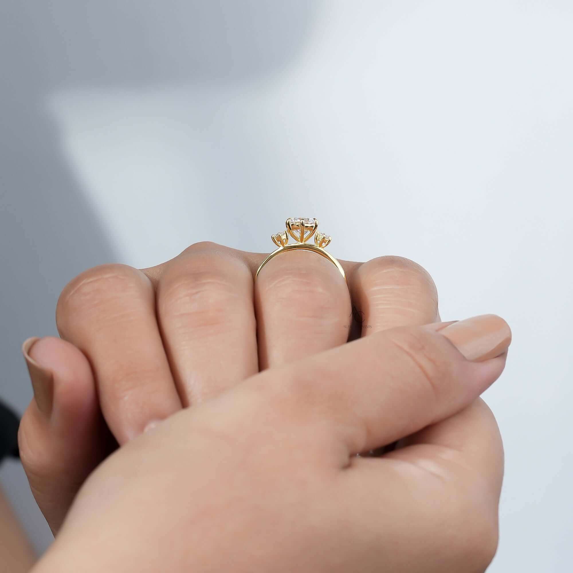 Triluna Three-Stone Lab-Grown Diamond Ring