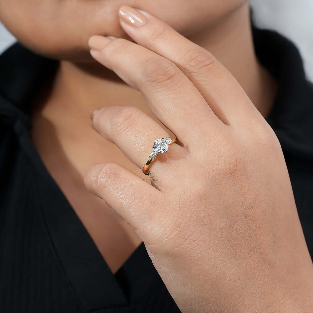 Triluna Three-Stone Lab-Grown Diamond Ring