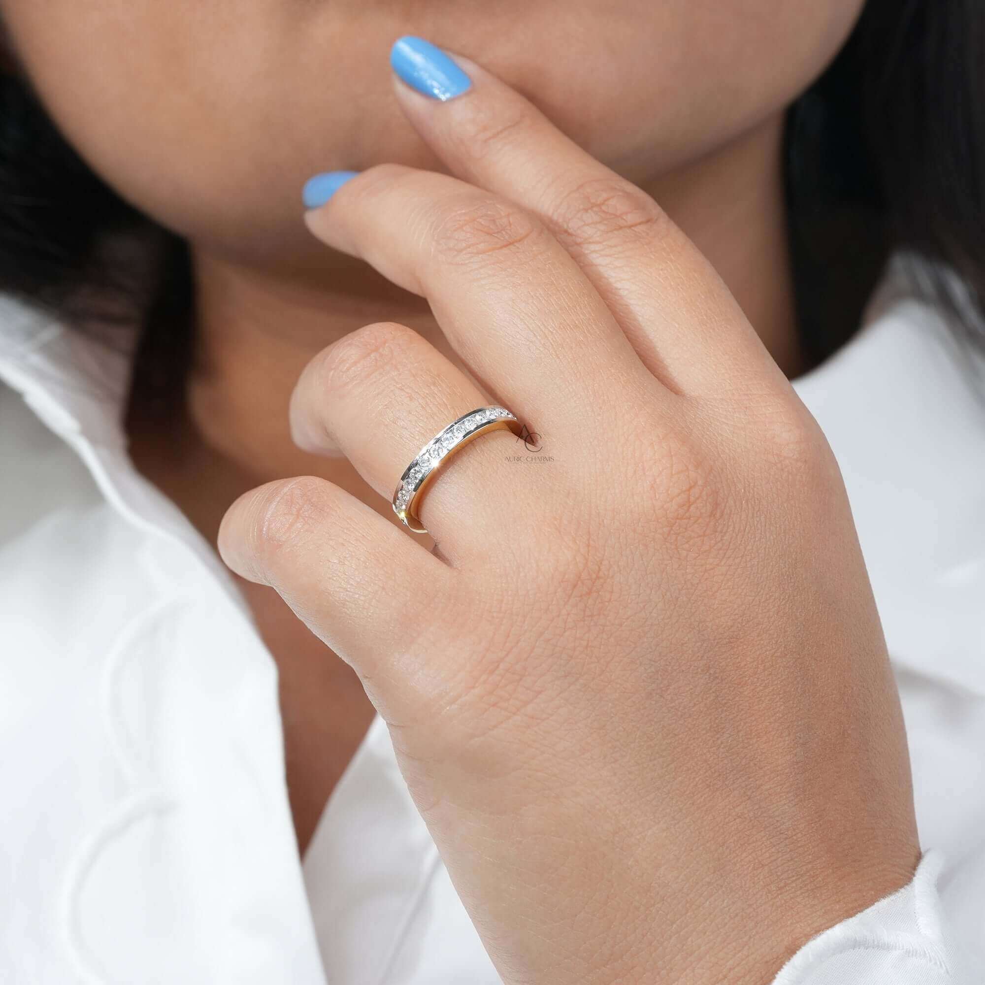 Markle Round Cut Diamond Eternity Band Ring