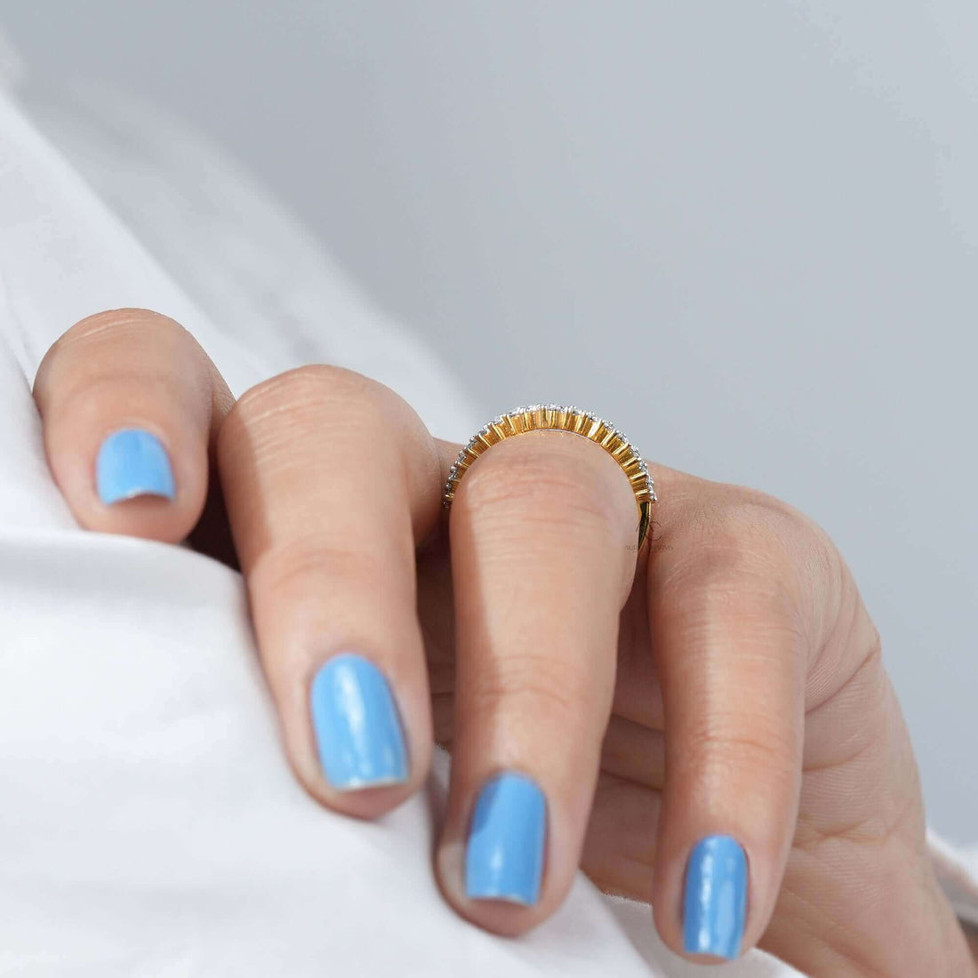 Zendaya Curved Half Eternity Diamond Ring