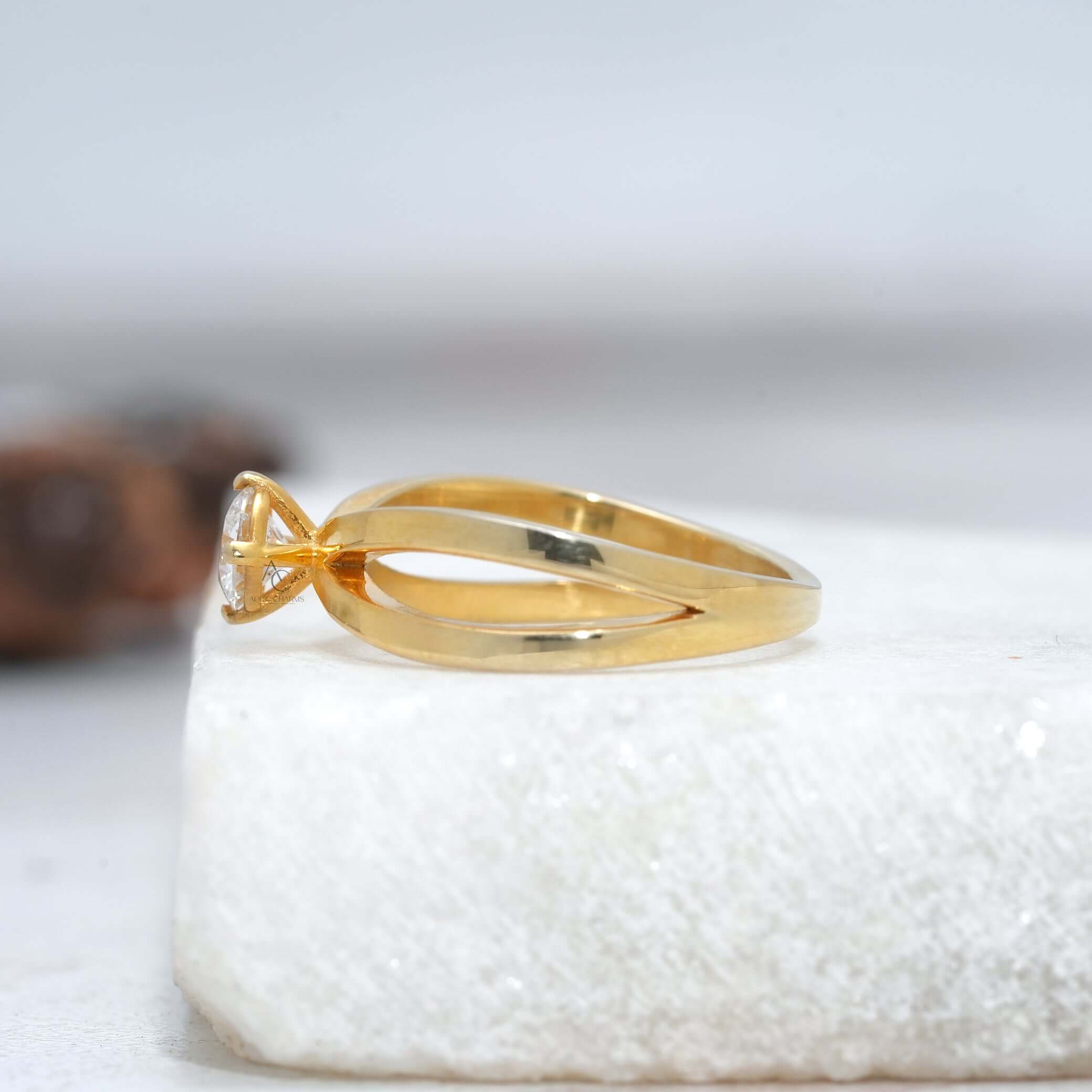 Infinity Split Shank Solitaire Diamond Ring