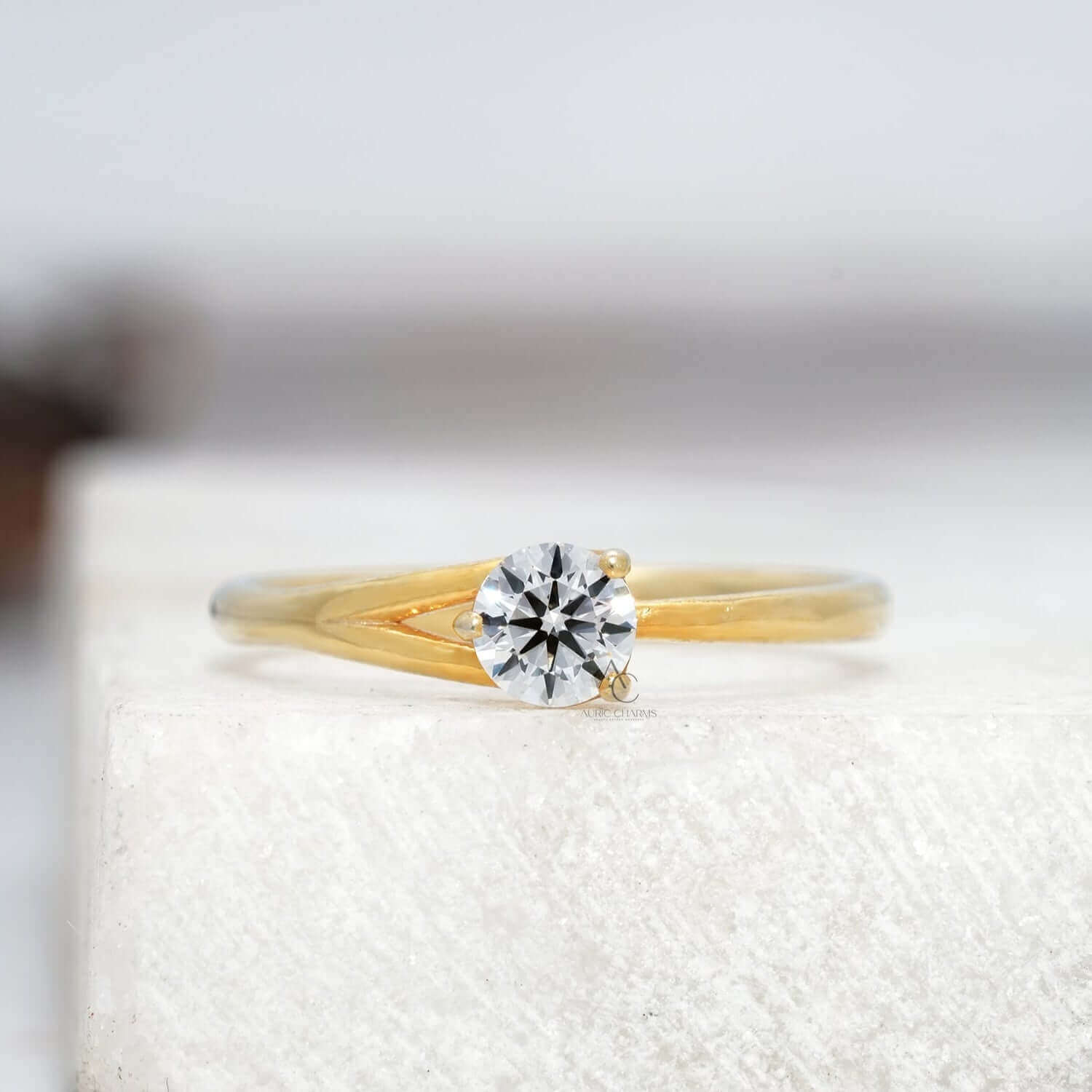 Ievy Serene Sparkler Lab-Grown Bridal Solitaire Ring