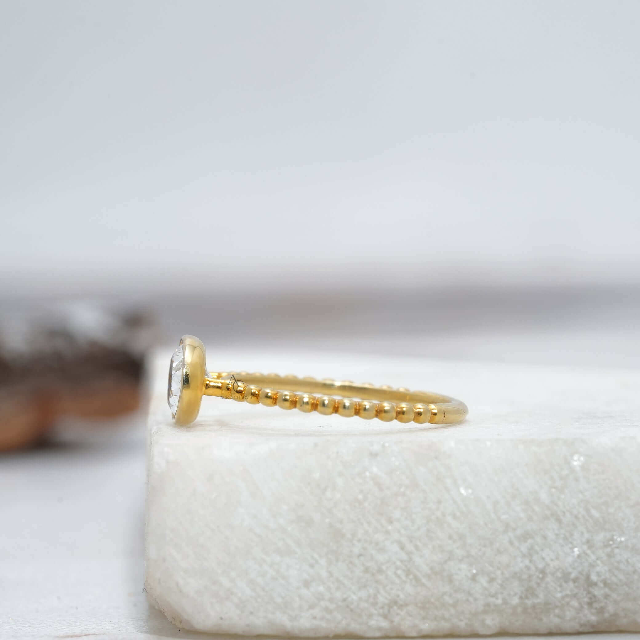 Classic Bezel Set Solitaire Oval Cut Lab Grown Diamond Engagement Ring