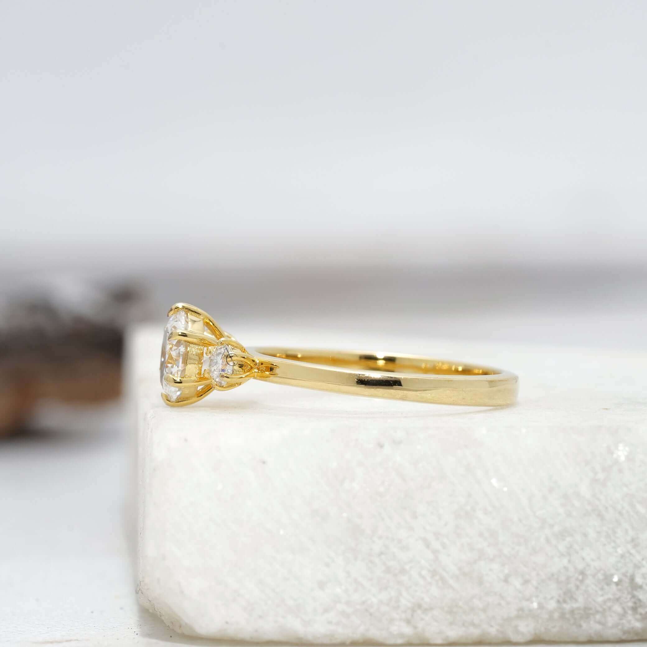 Triluna Three-Stone Lab-Grown Diamond Ring