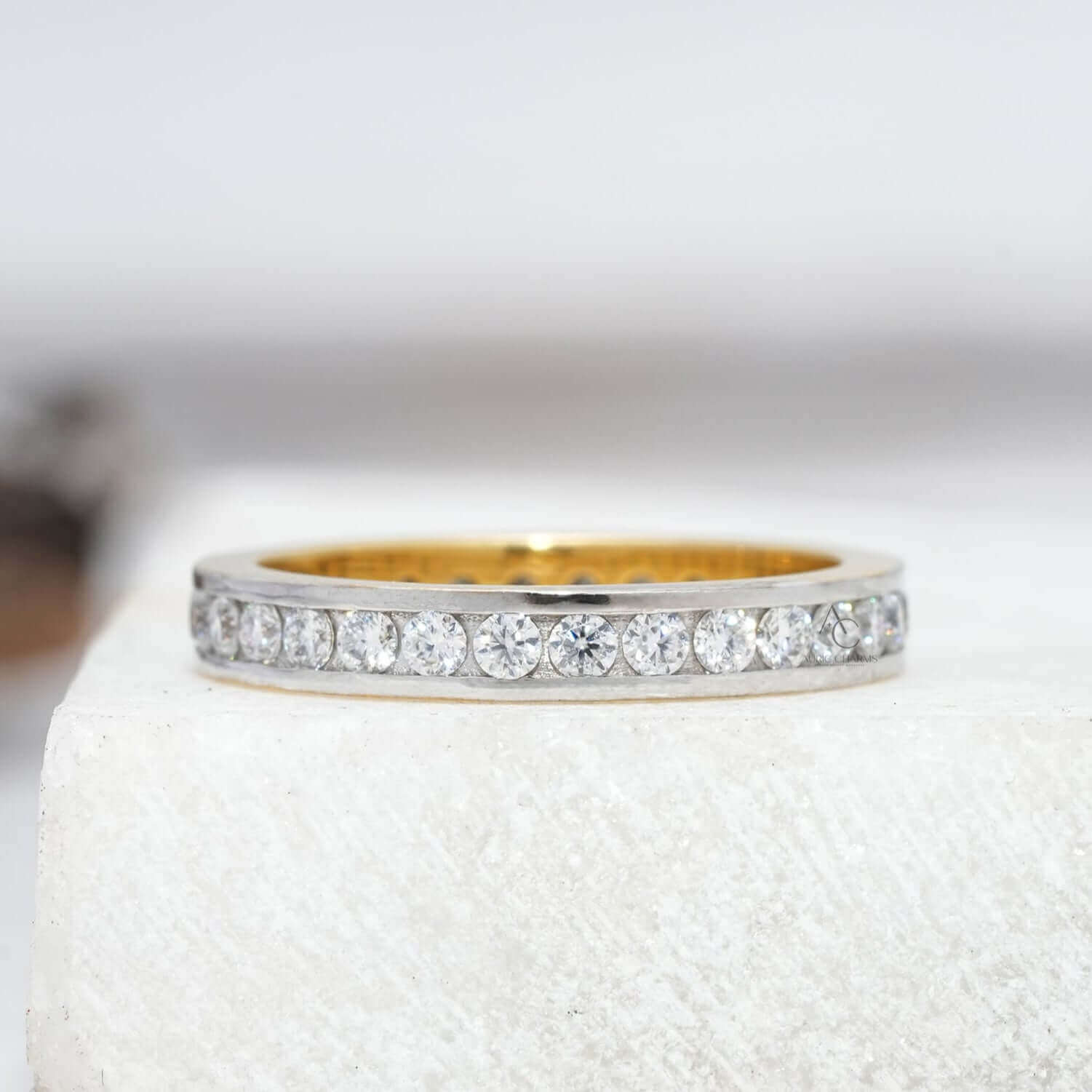 Markle Round Cut Diamond Eternity Band Ring