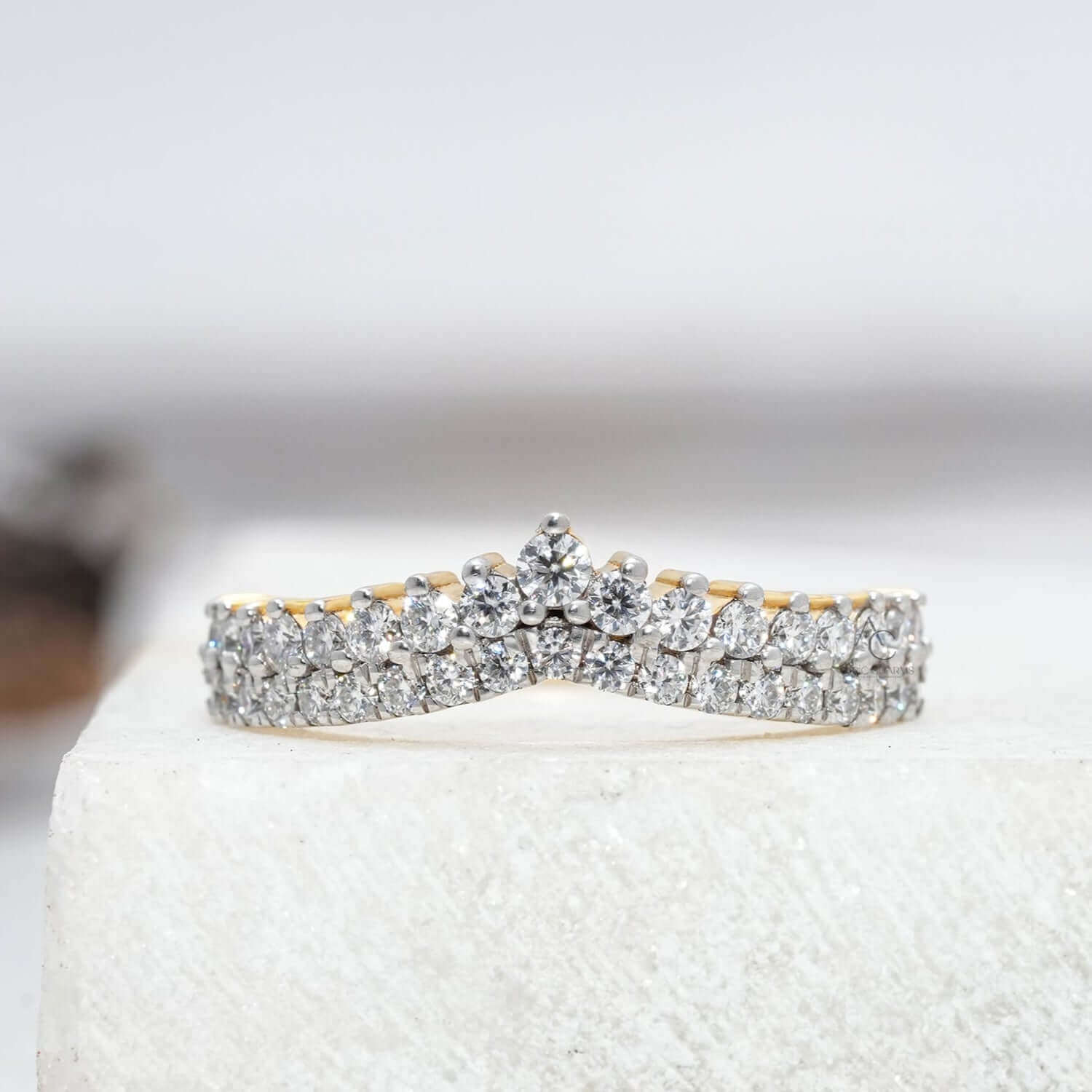 Zendaya Curved Half Eternity Diamond Ring