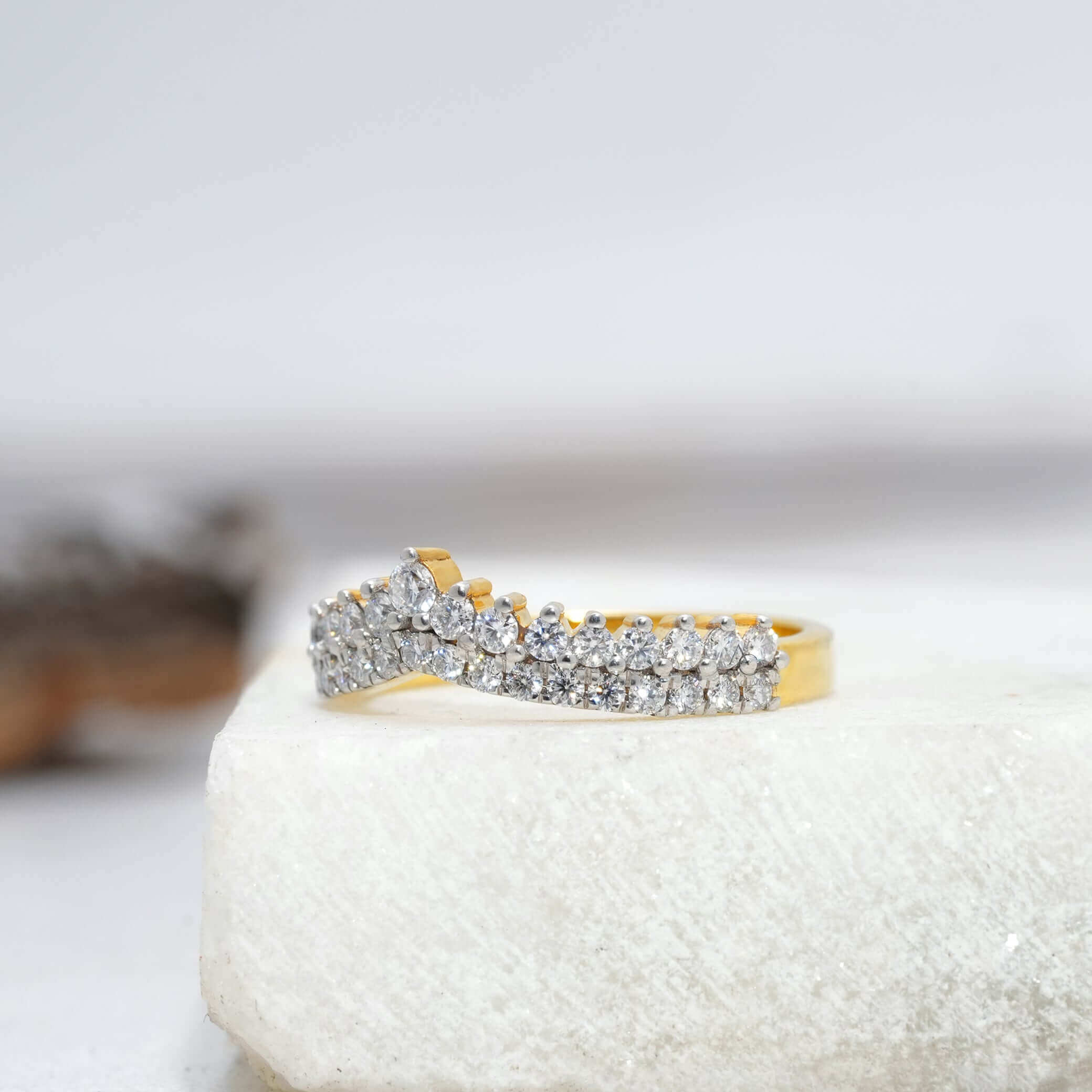 Zendaya Curved Half Eternity Diamond Ring