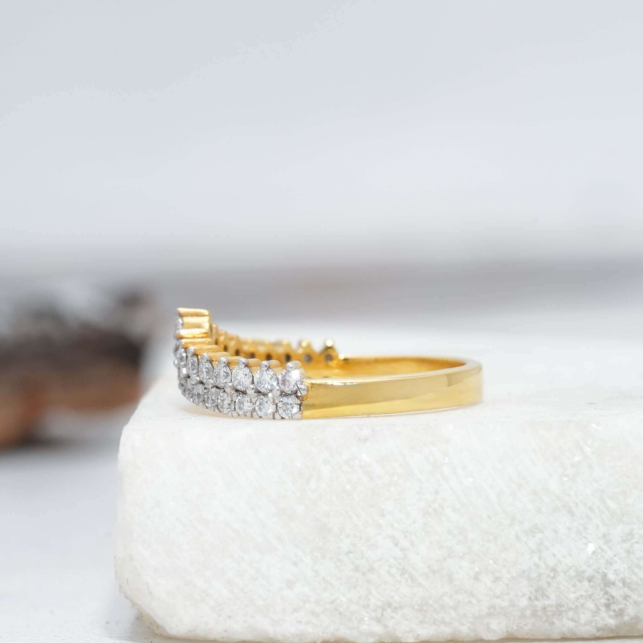 Zendaya Curved Half Eternity Diamond Ring