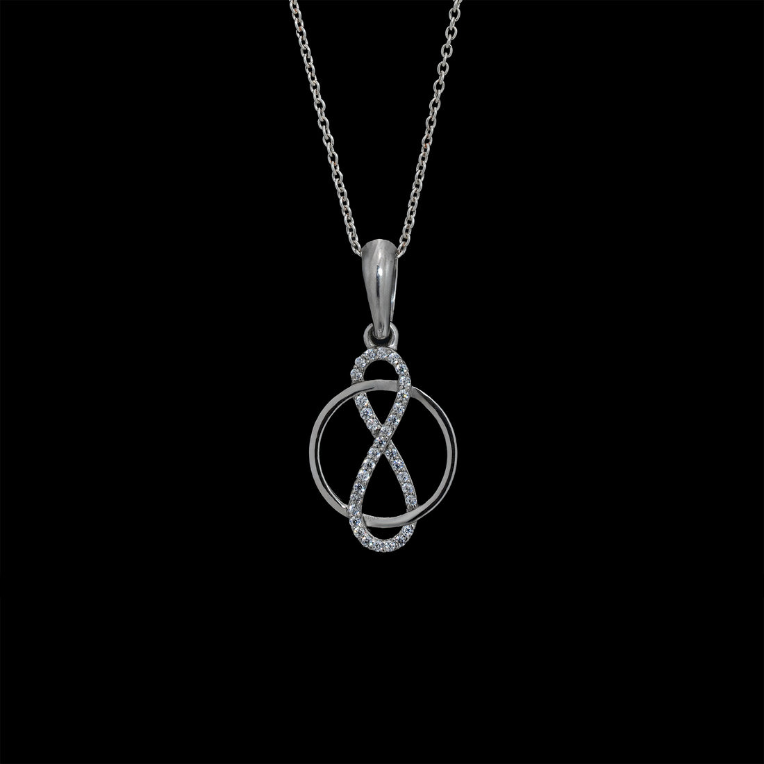 Infinity Circle Diamond Pendant
