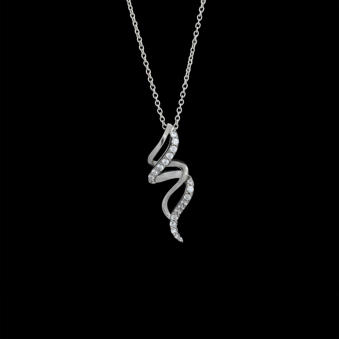 Spiral Diamond Pendant