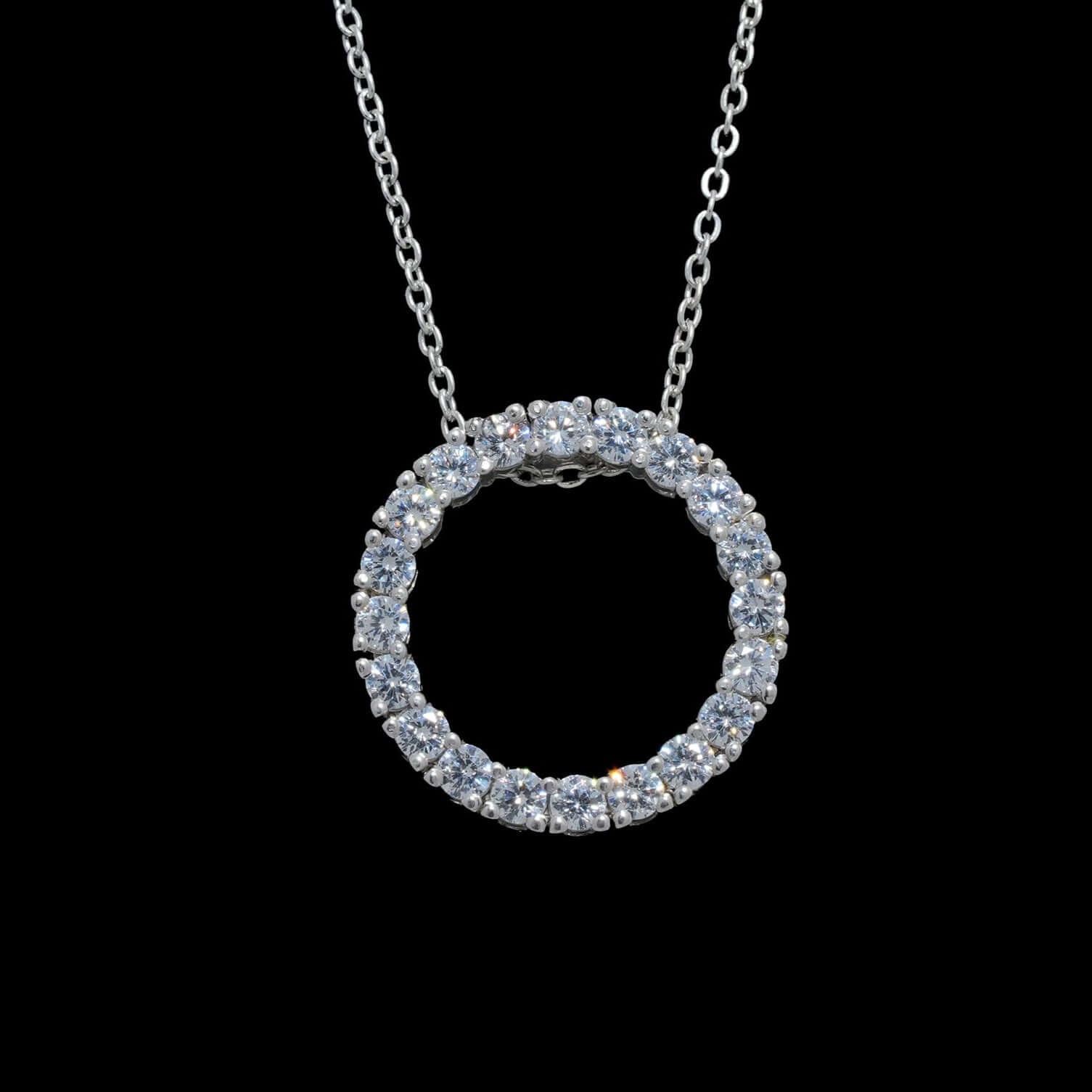 Winslet Eternal Circle Diamond Pendant Necklace
