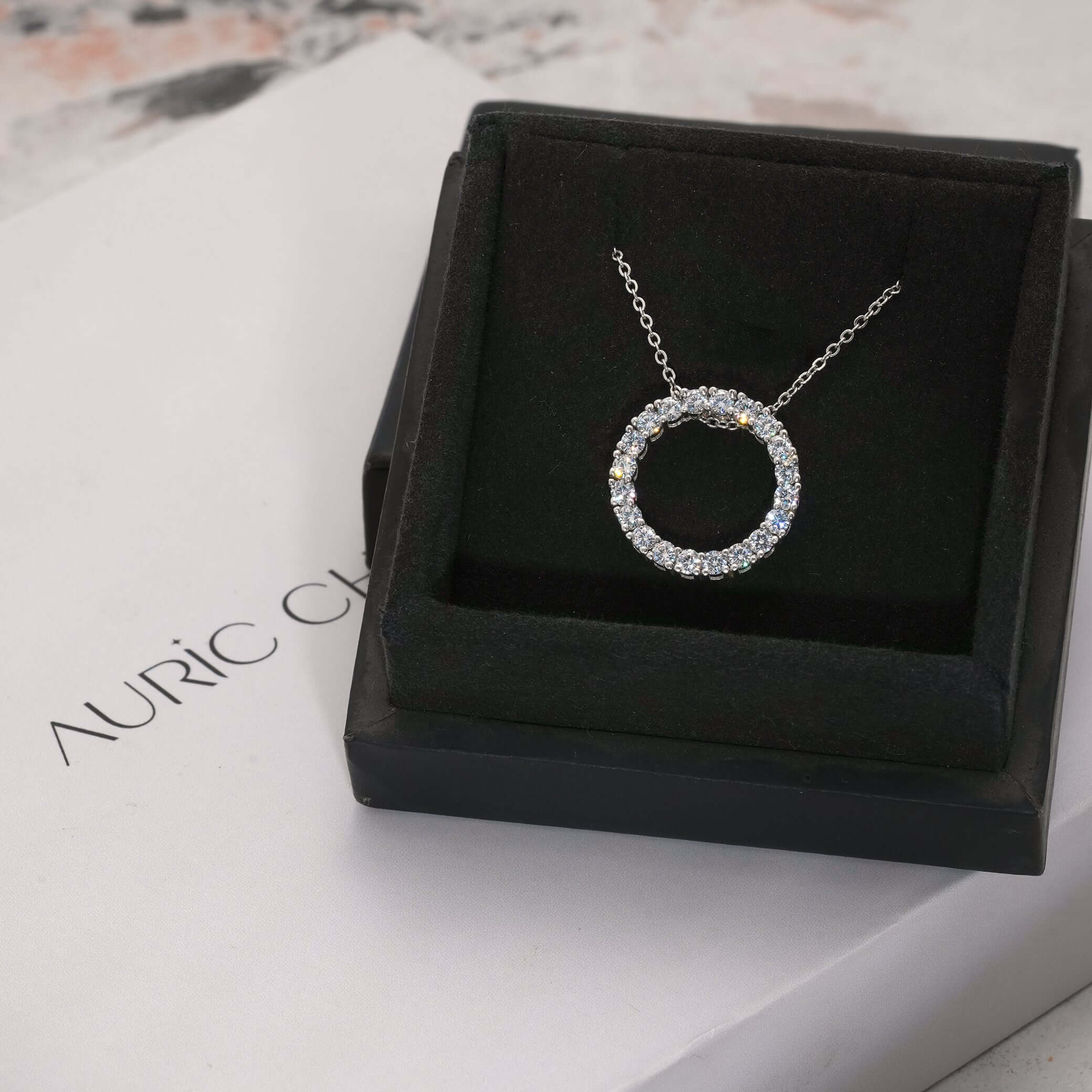 Winslet Eternal Circle Diamond Pendant Necklace