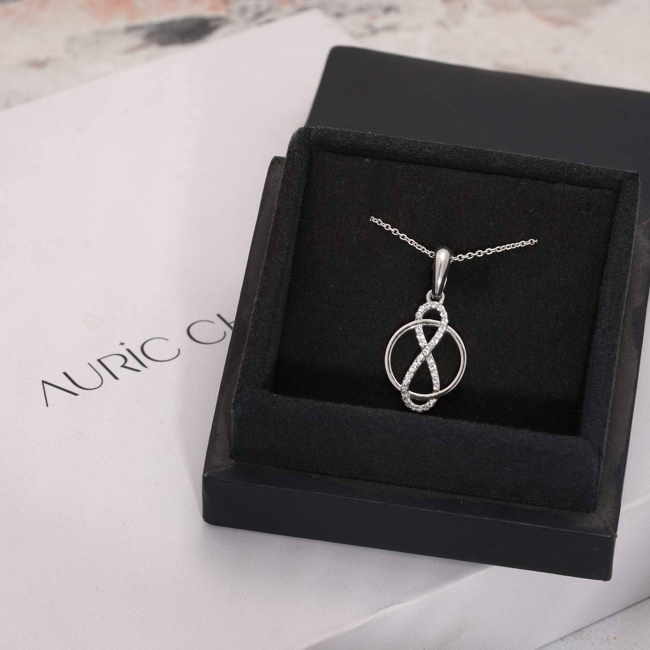 Infinity Circle Diamond Pendant