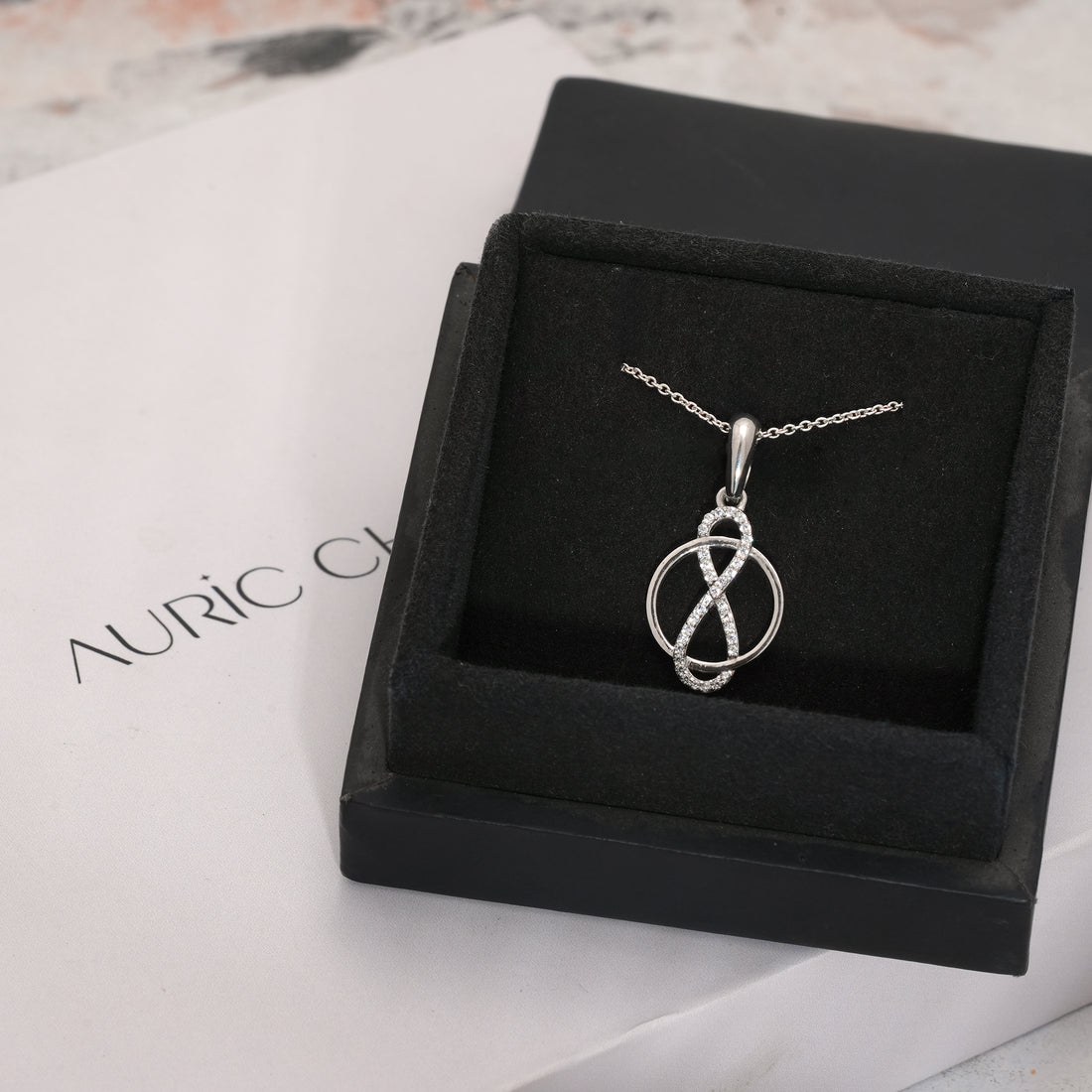 Infinity Circle Diamond Pendant