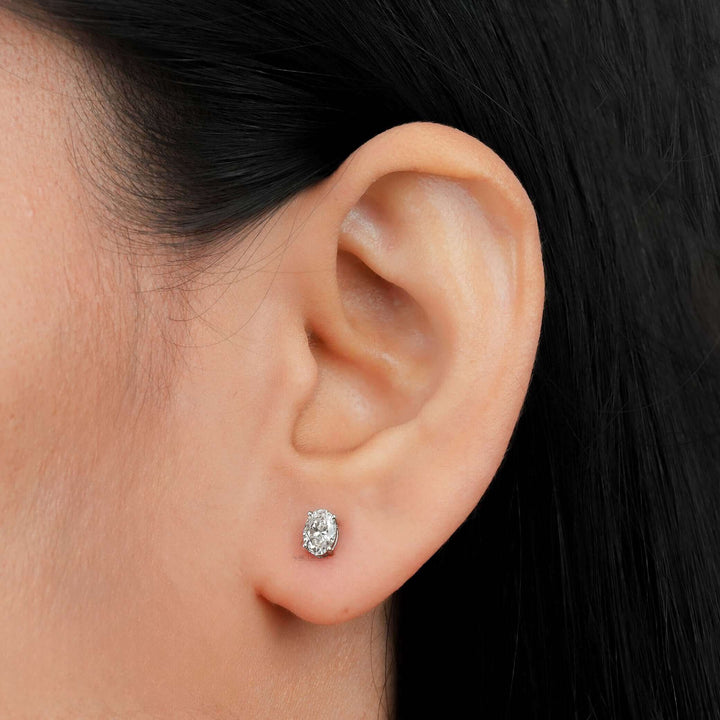 Margot Oval Cut Lab Diamond Stud Earrings
