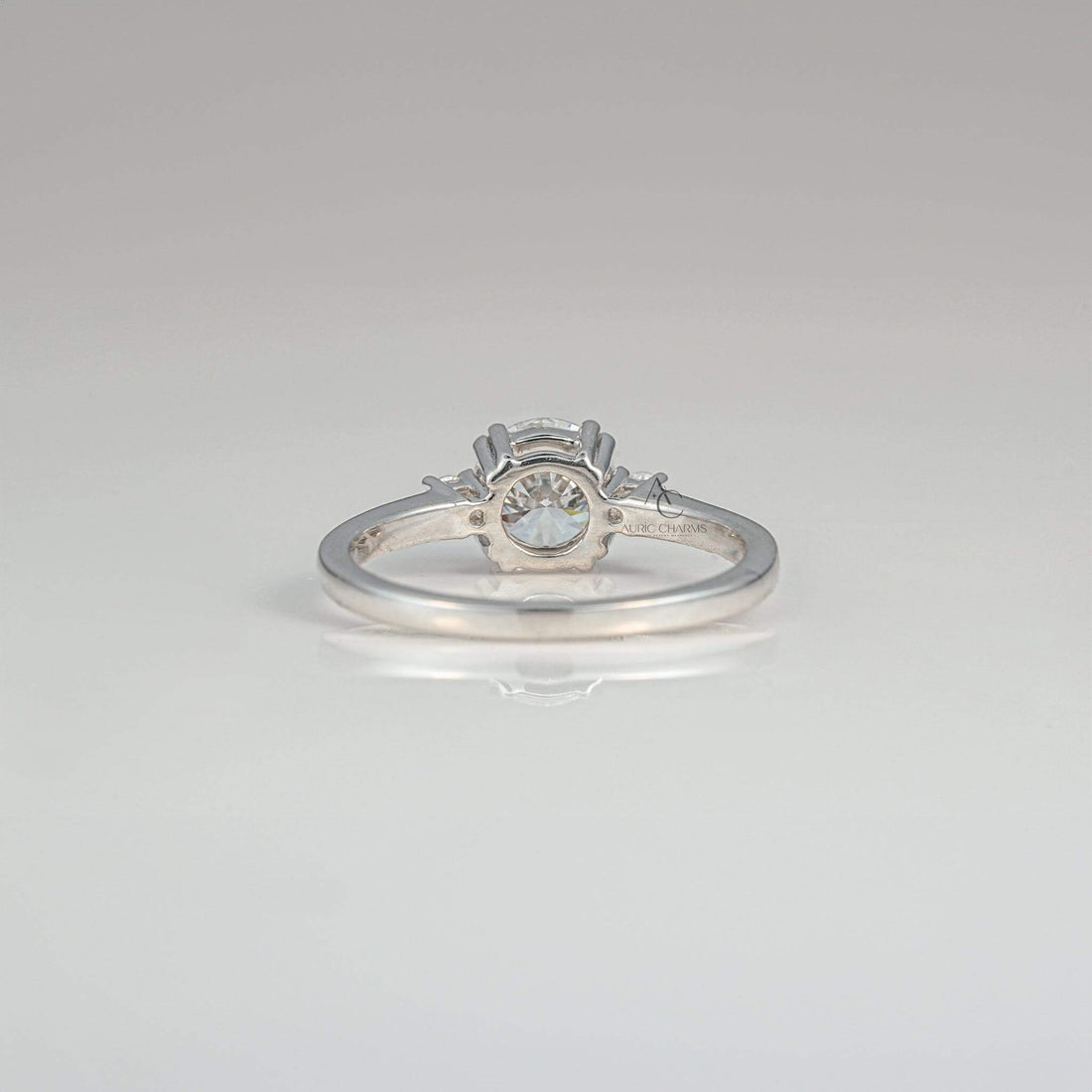 Celestine Three-Stone Round Lab Diamond Ring
