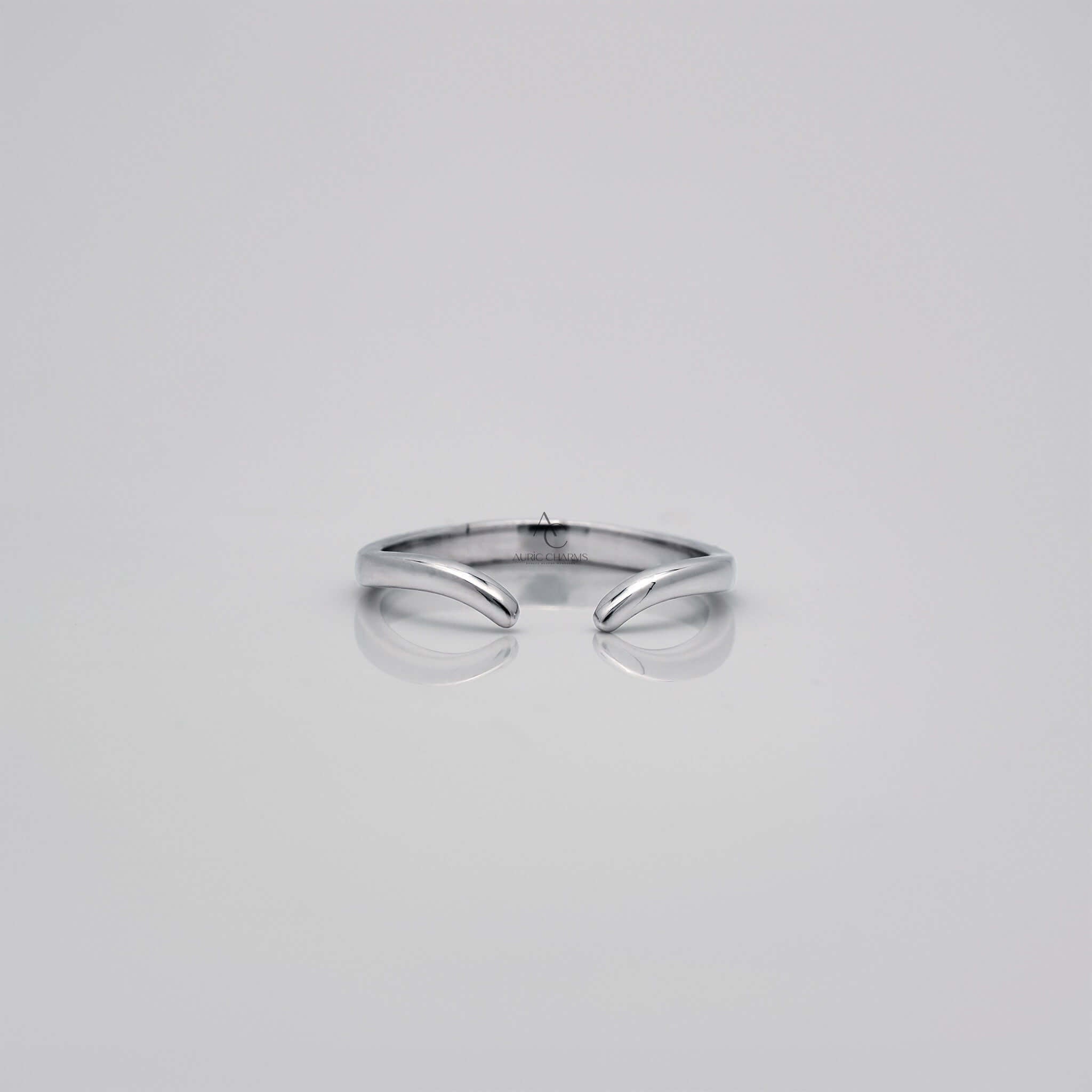 Elle Claw Stackable Solid Gold Spacer Ring