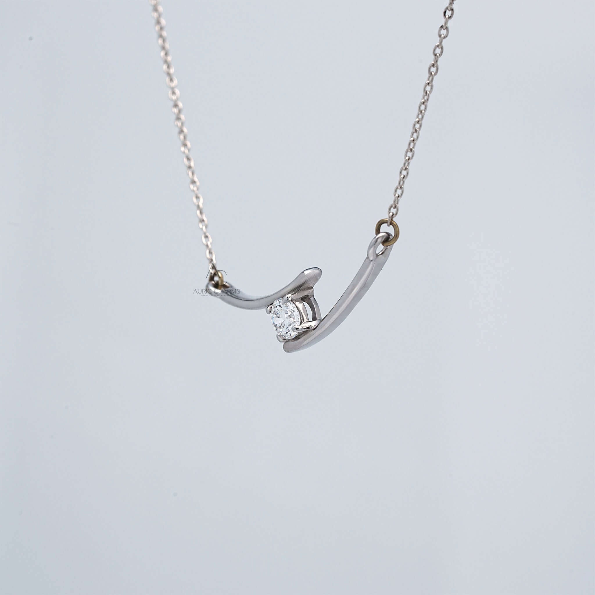 Gigi Clavicle Solitaire Lab-Grown Diamond Pendant