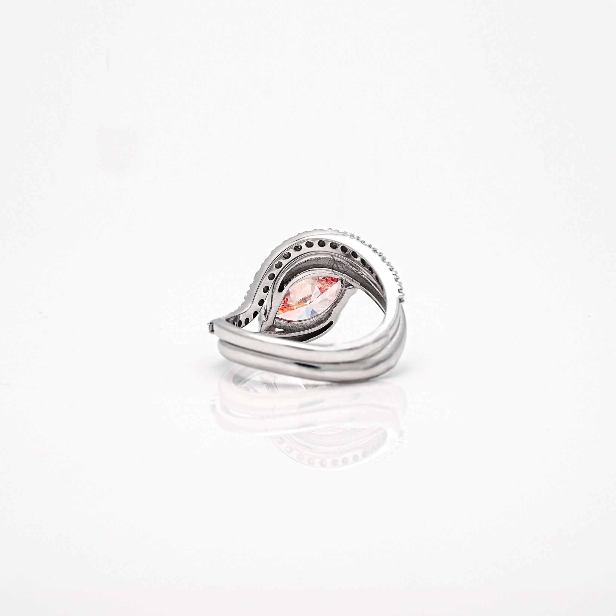 Aurora Pink Marquise Diamond & Eternity Ring Set