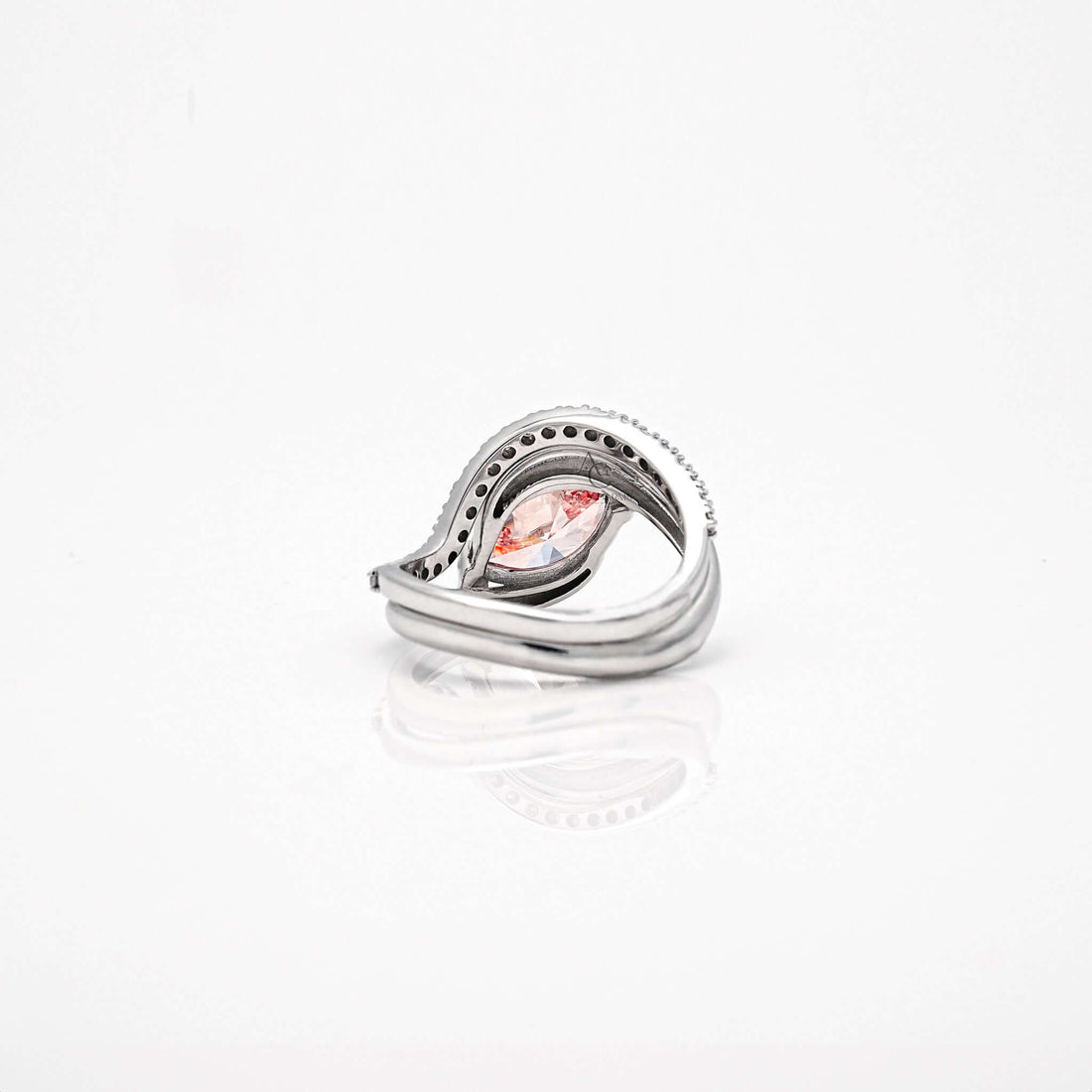 Aurora Pink Marquise Diamond & Eternity Ring Set