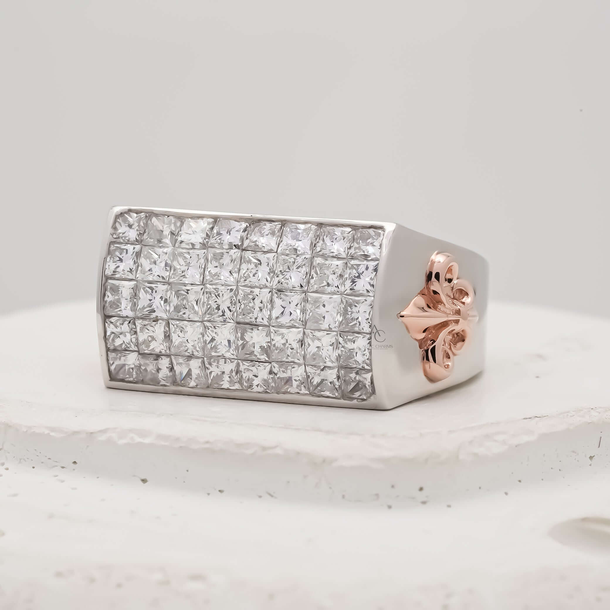 Diddy Iced-Out Princess Cut Diamond Ring